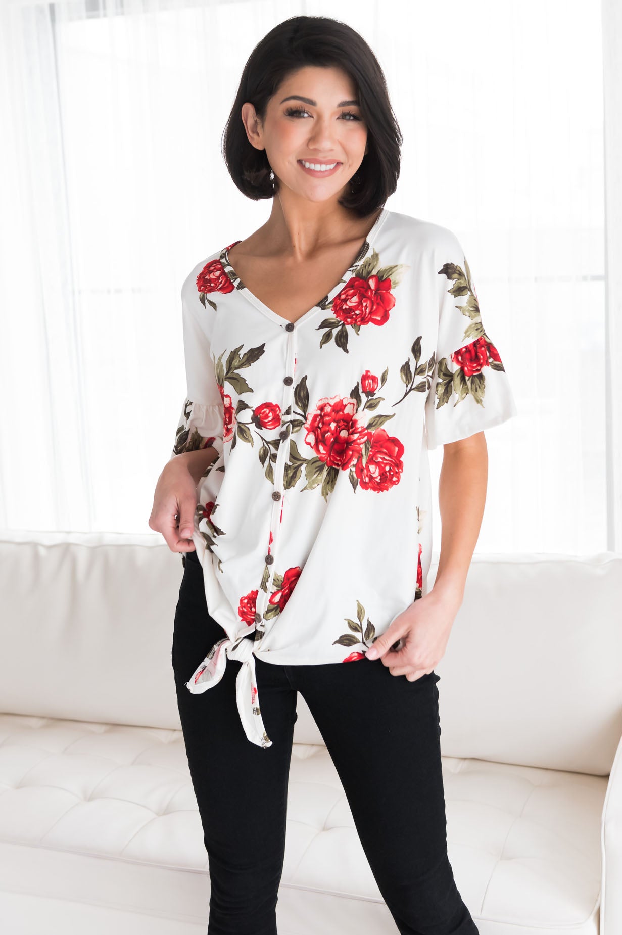 Floral Cutie Modest Top Modest Dresses vendor-unknown