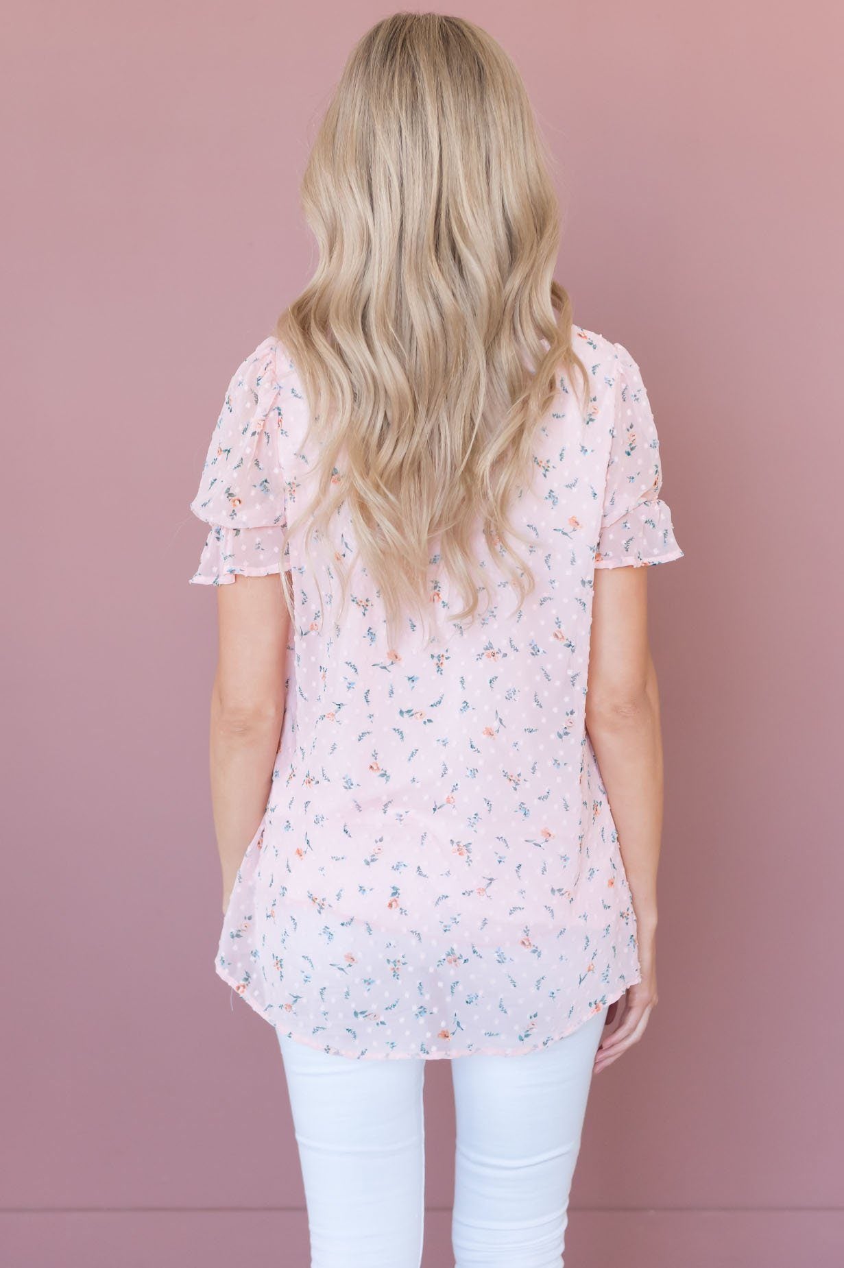 Stay Blooming Modest Floral Top Tops vendor-unknown