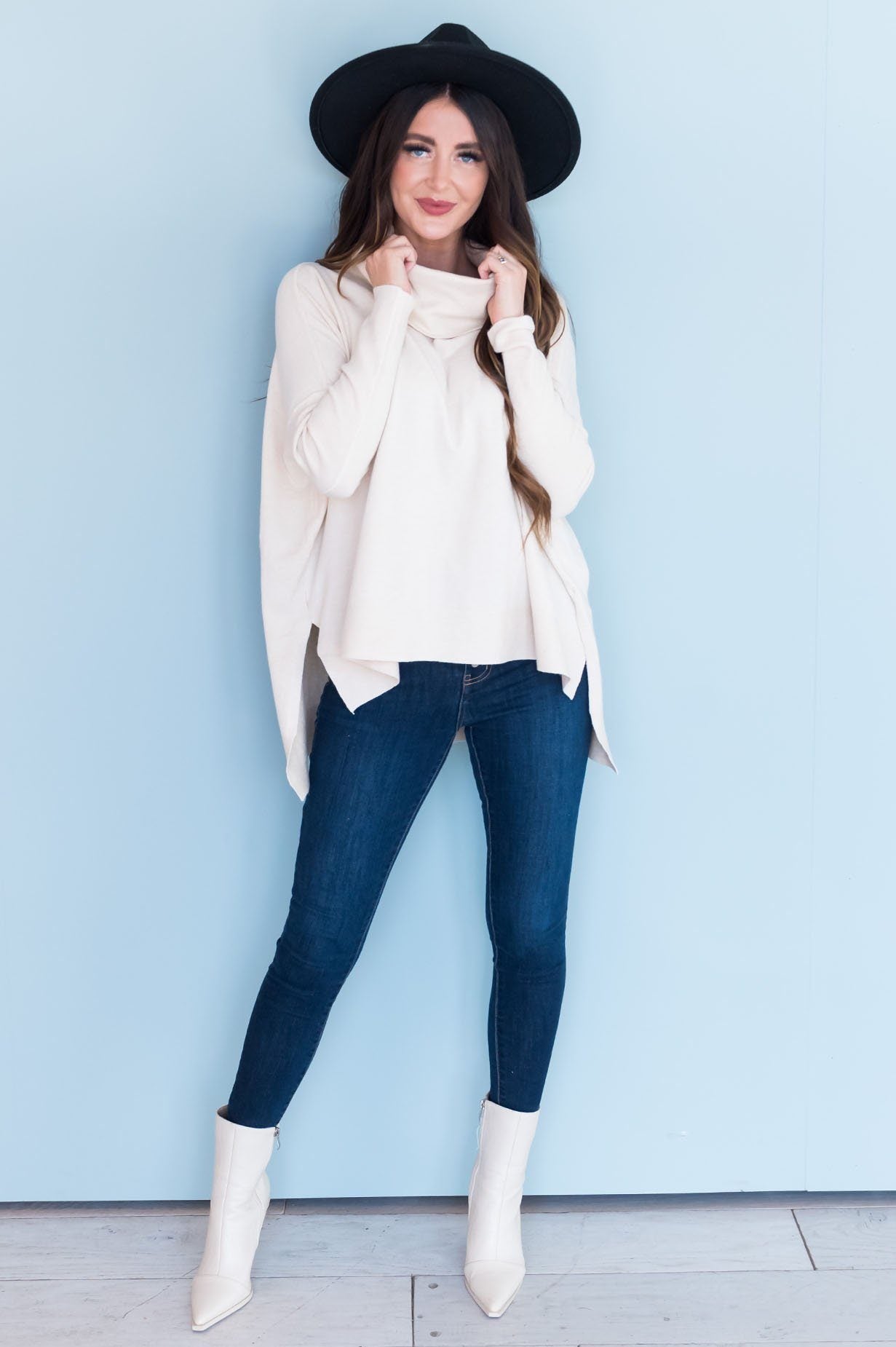 Fall Fun Modest Sweater Tops vendor-unknown