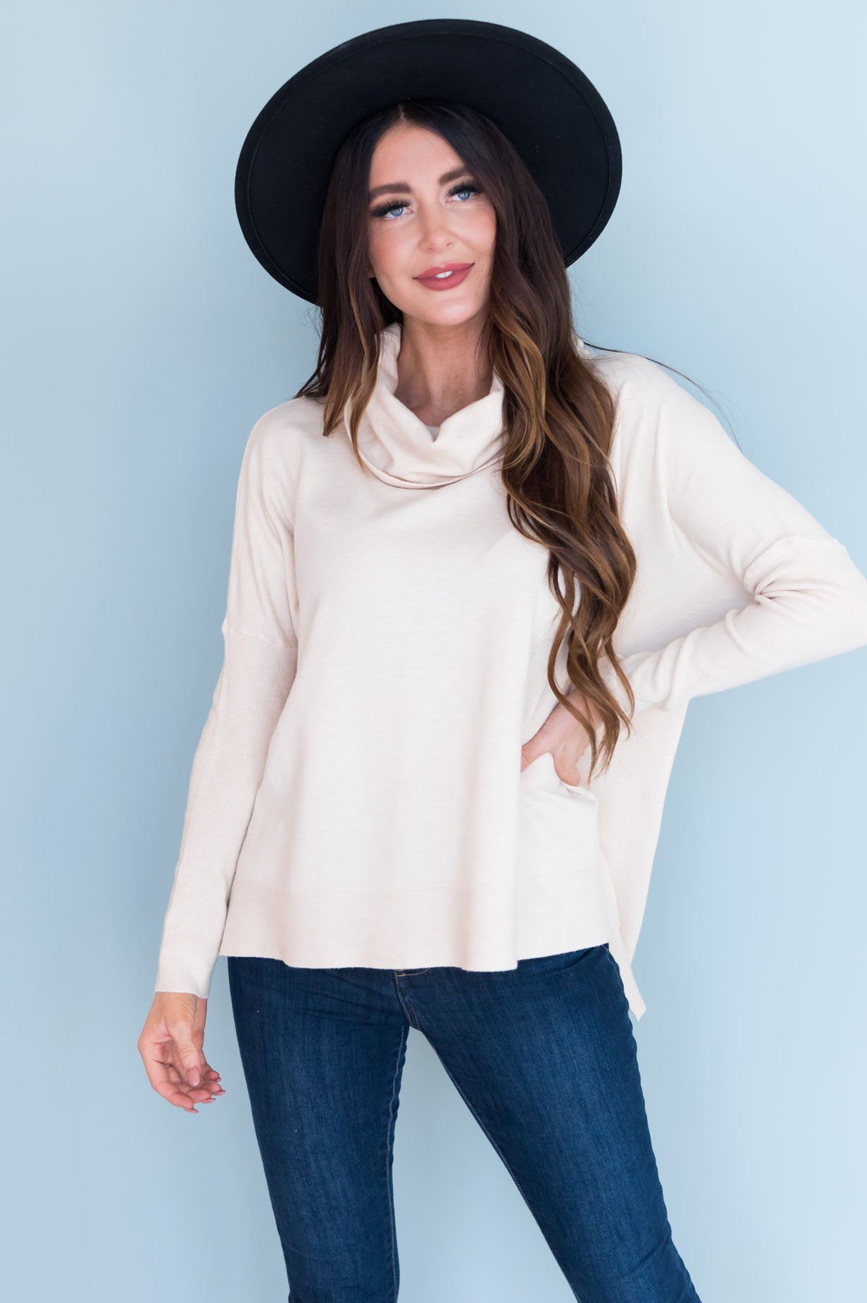 Fall Fun Modest Sweater Tops vendor-unknown