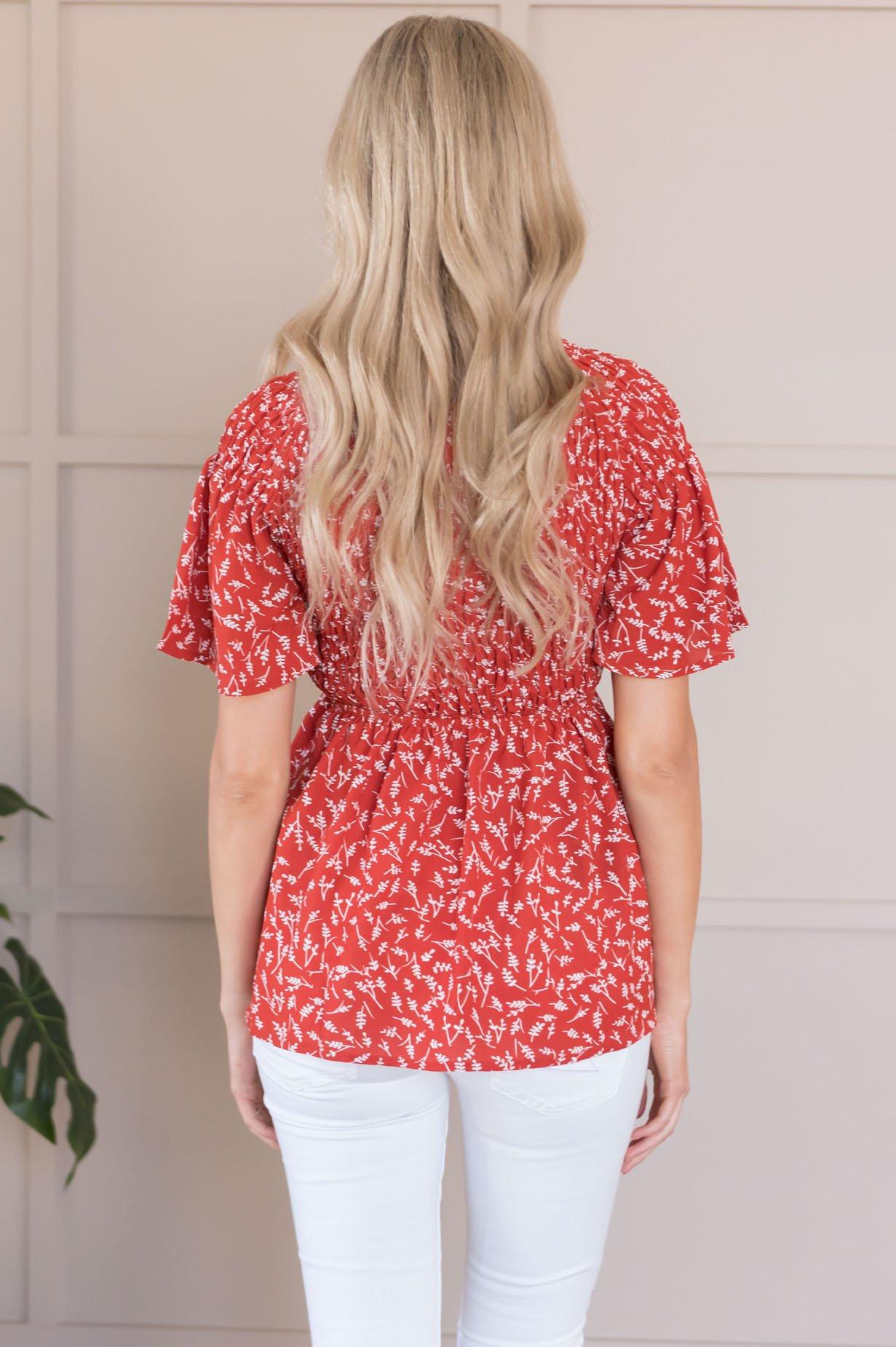 Midnight Blues Modest Blouse Tops vendor-unknown