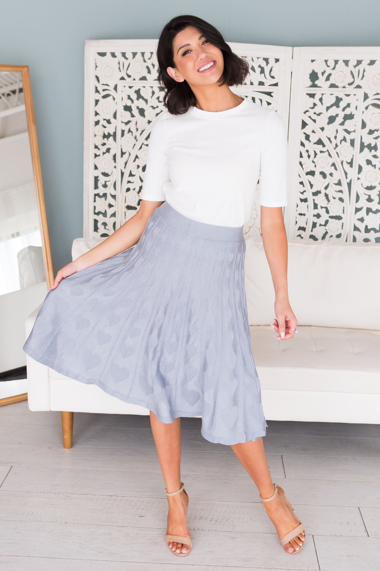 She's A Sweetheart Modest Skirt Skirts vendor-unknown