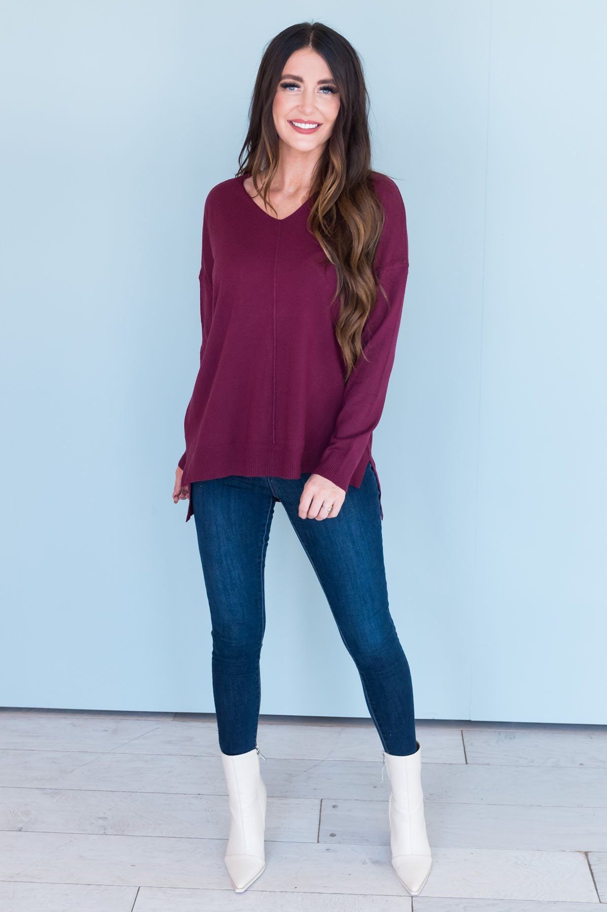 Harvest Season Modest Sweater Tops vendor-unknown