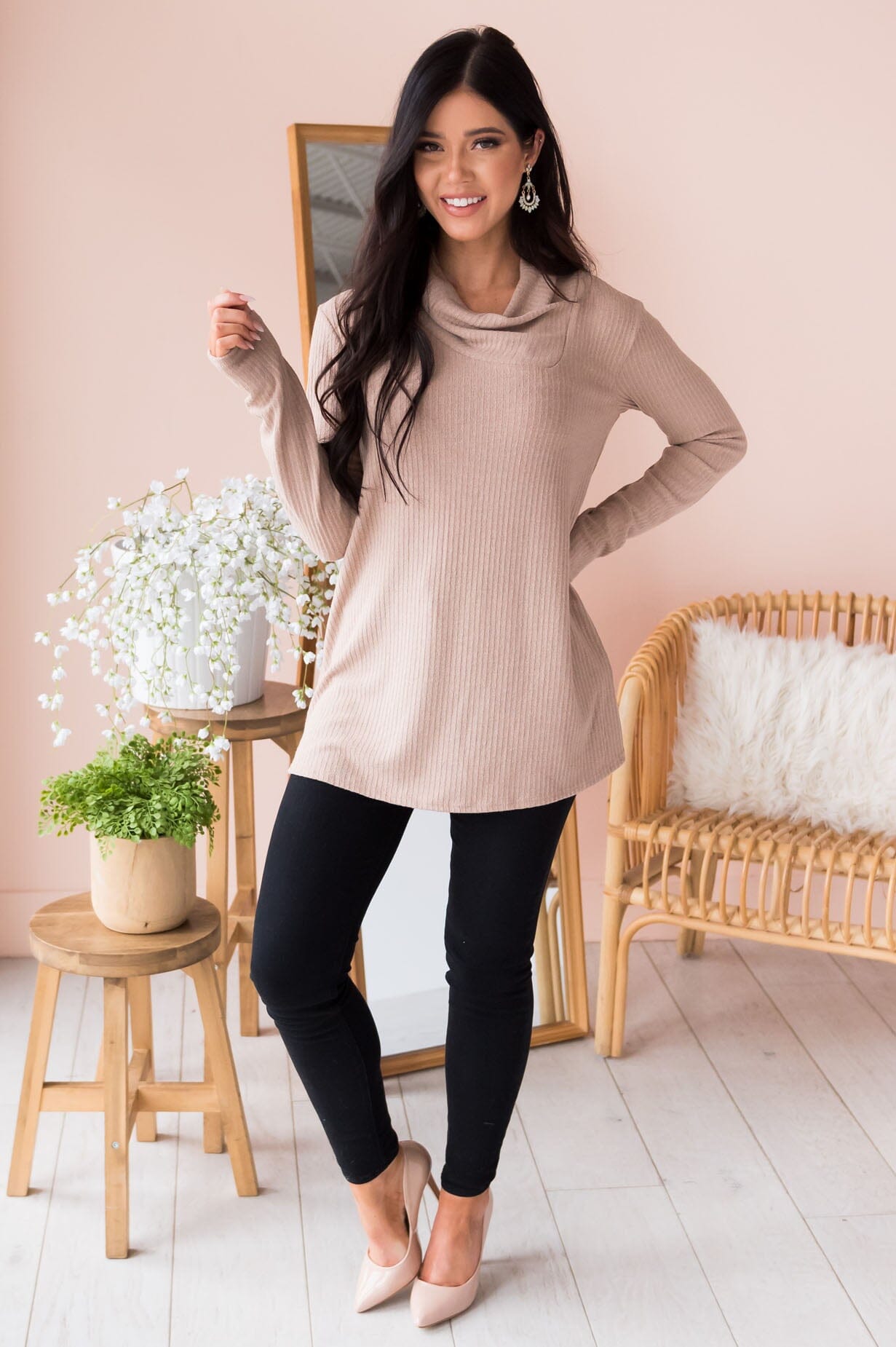 The Mountains Are Calling Modest Sweater Tops vendor-unknown