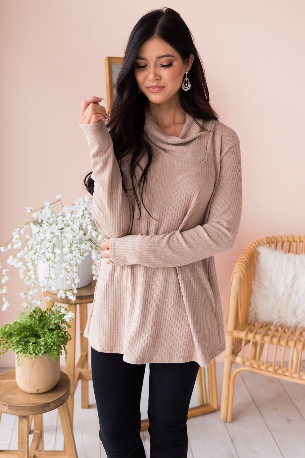 The Mountains Are Calling Modest Sweater Tops vendor-unknown