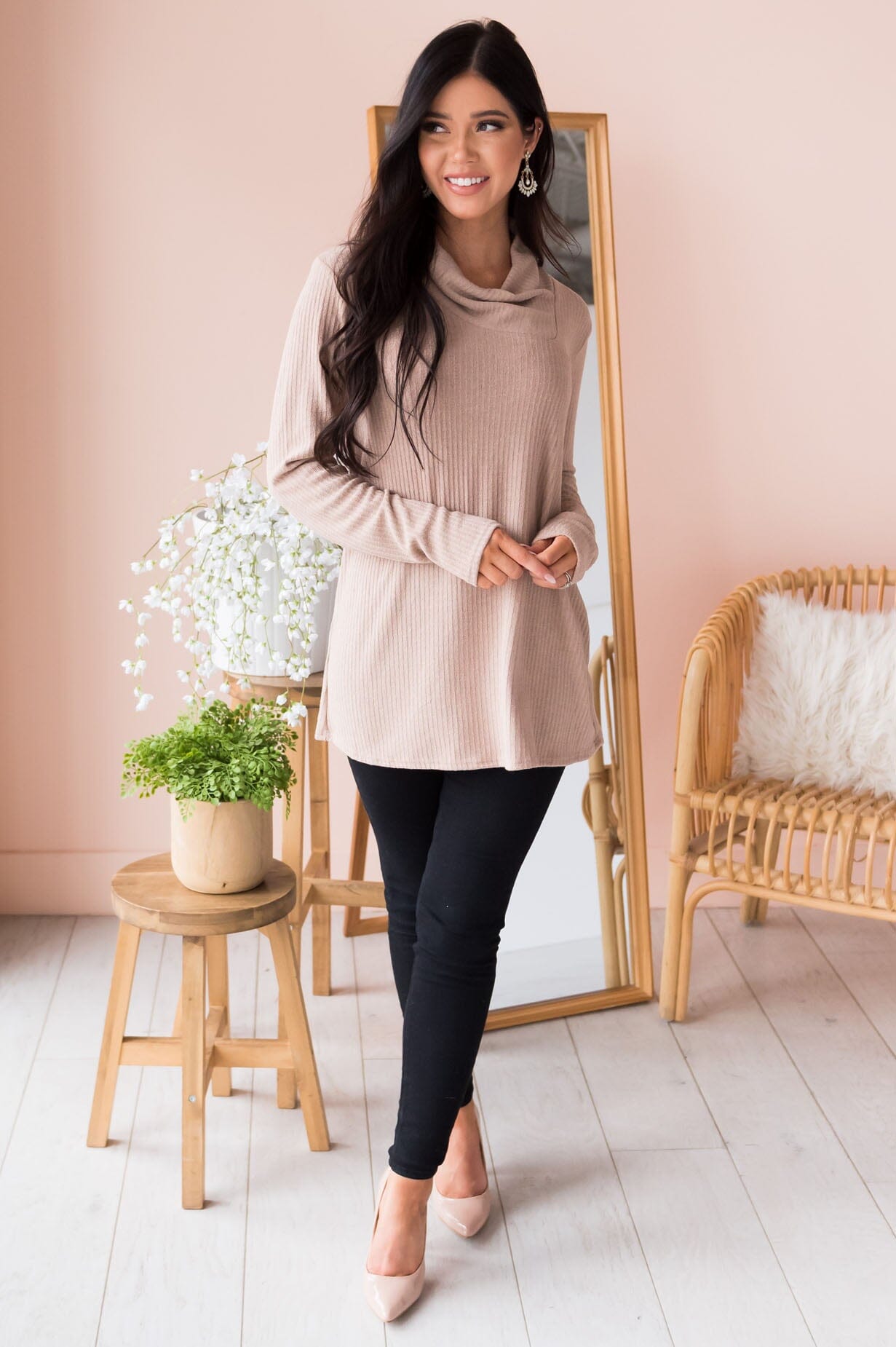 The Mountains Are Calling Modest Sweater Tops vendor-unknown