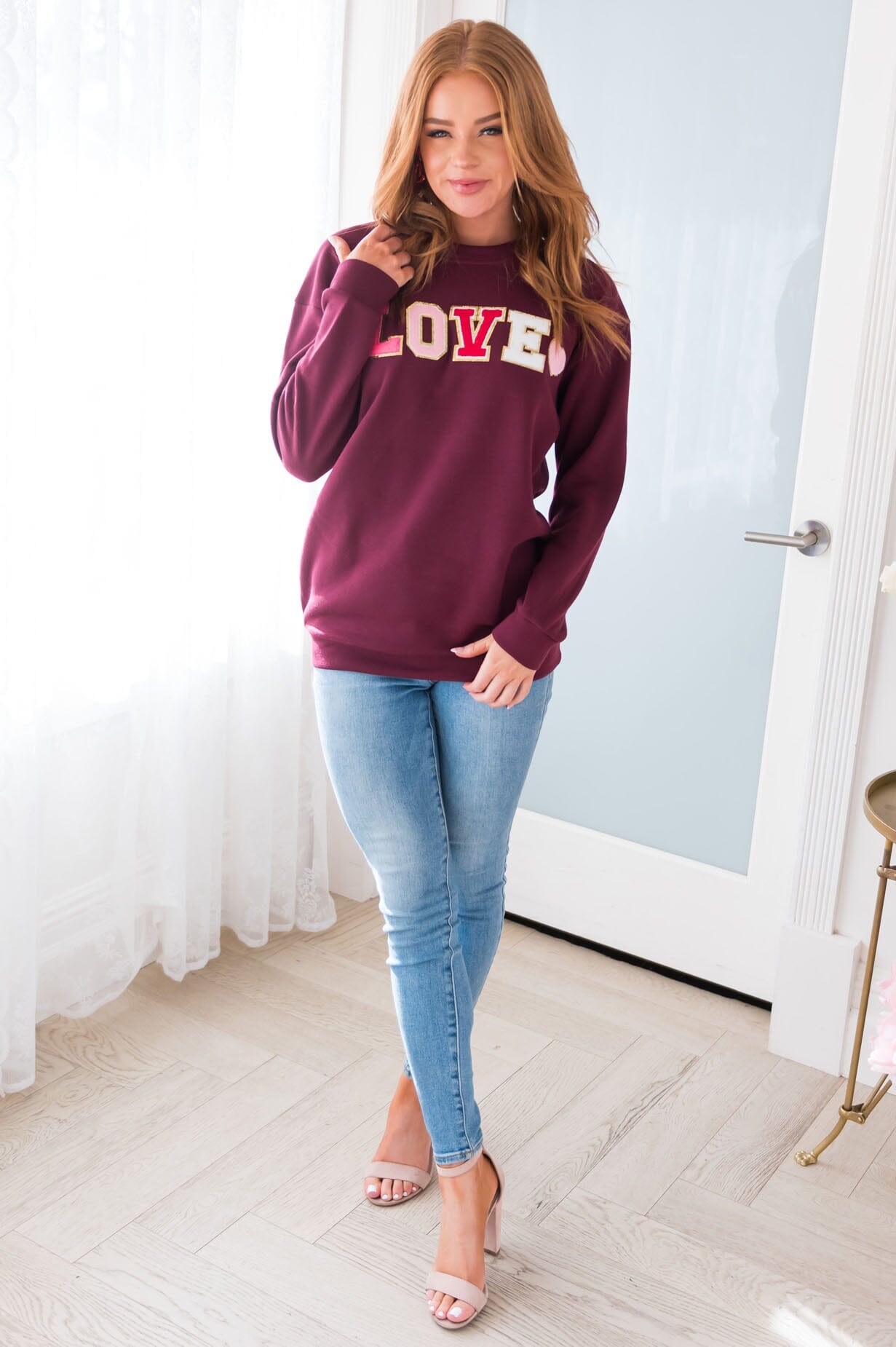 It's All About Love Modest Sweatshirt Modest Dresses vendor-unknown