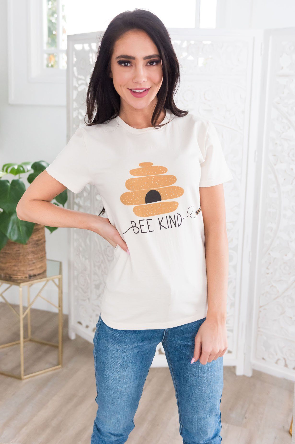 Bee Kind Modest Tee Modest Dresses vendor-unknown