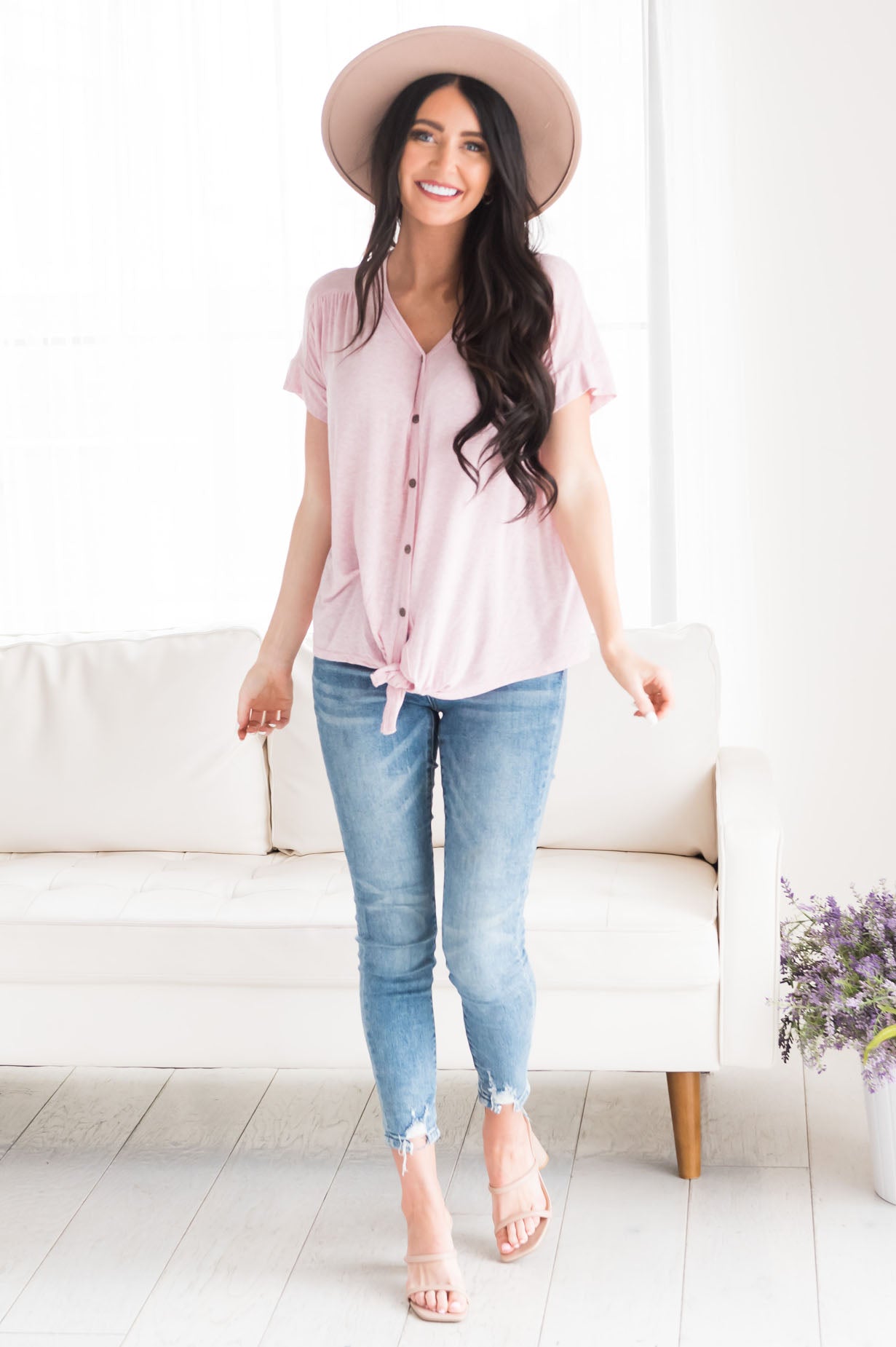 It's A Beauty Modest Tie Top Modest Dresses vendor-unknown