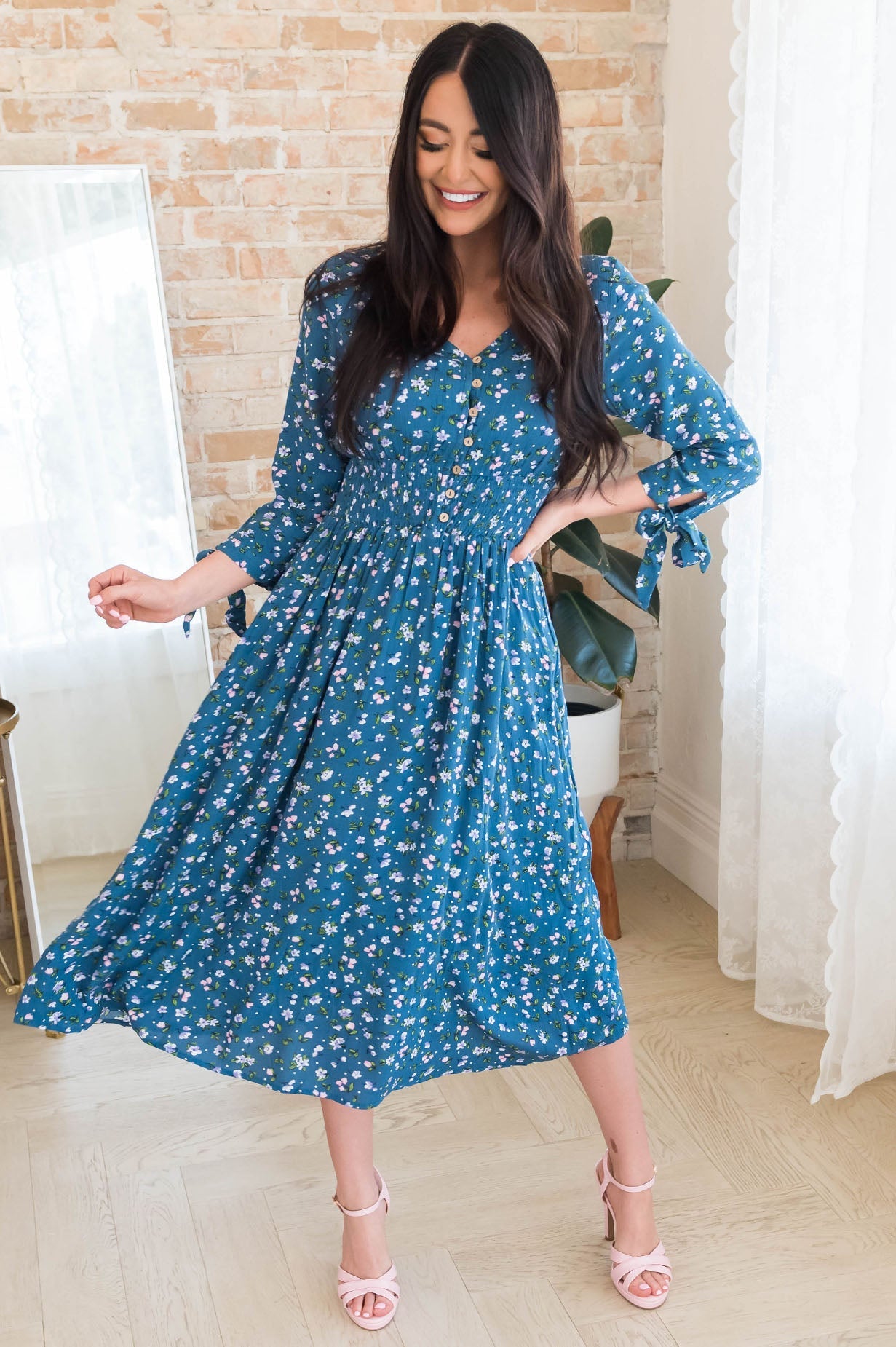 The Floral Jean Modest Dresses vendor-unknown