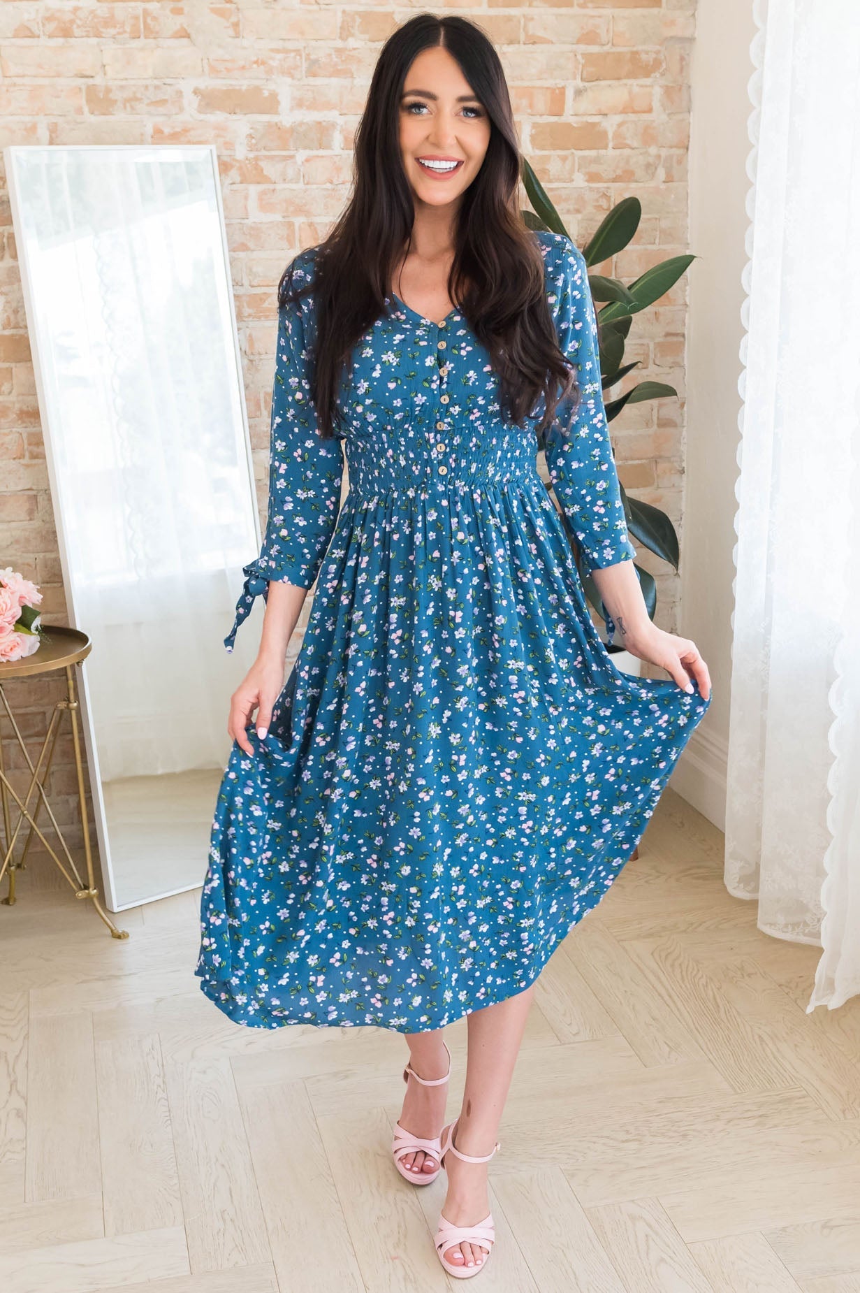 The Floral Jean Modest Dresses vendor-unknown