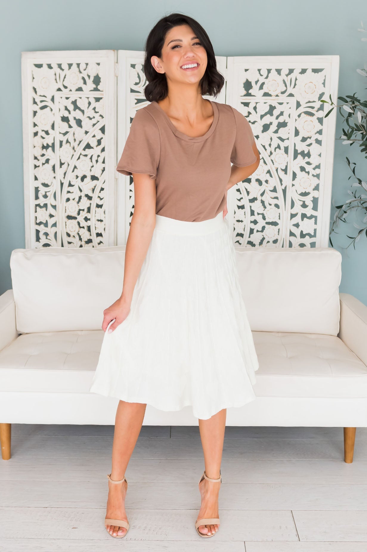 She's A Sweetheart Modest Skirt Skirts vendor-unknown