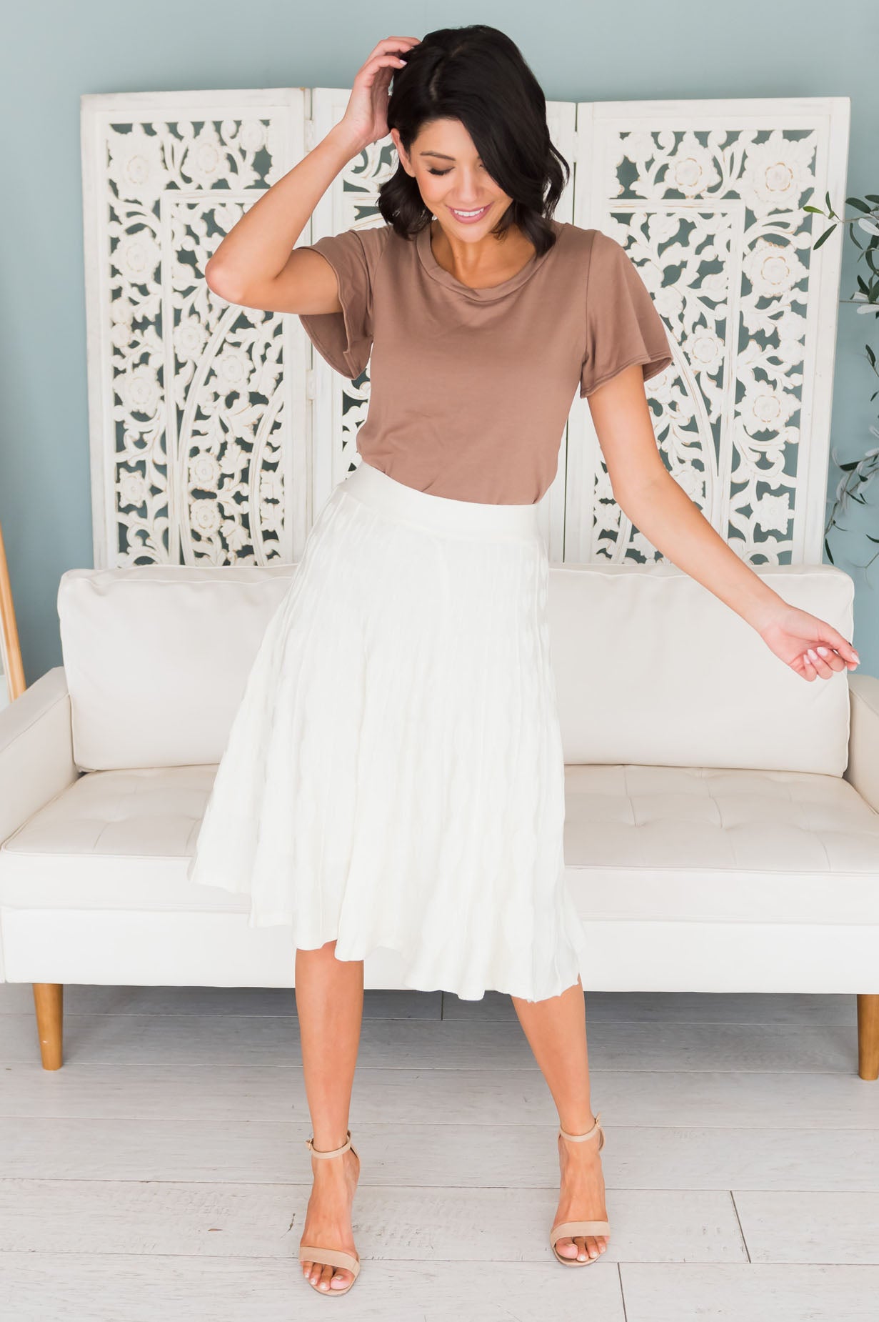 She's A Sweetheart Modest Skirt Skirts vendor-unknown