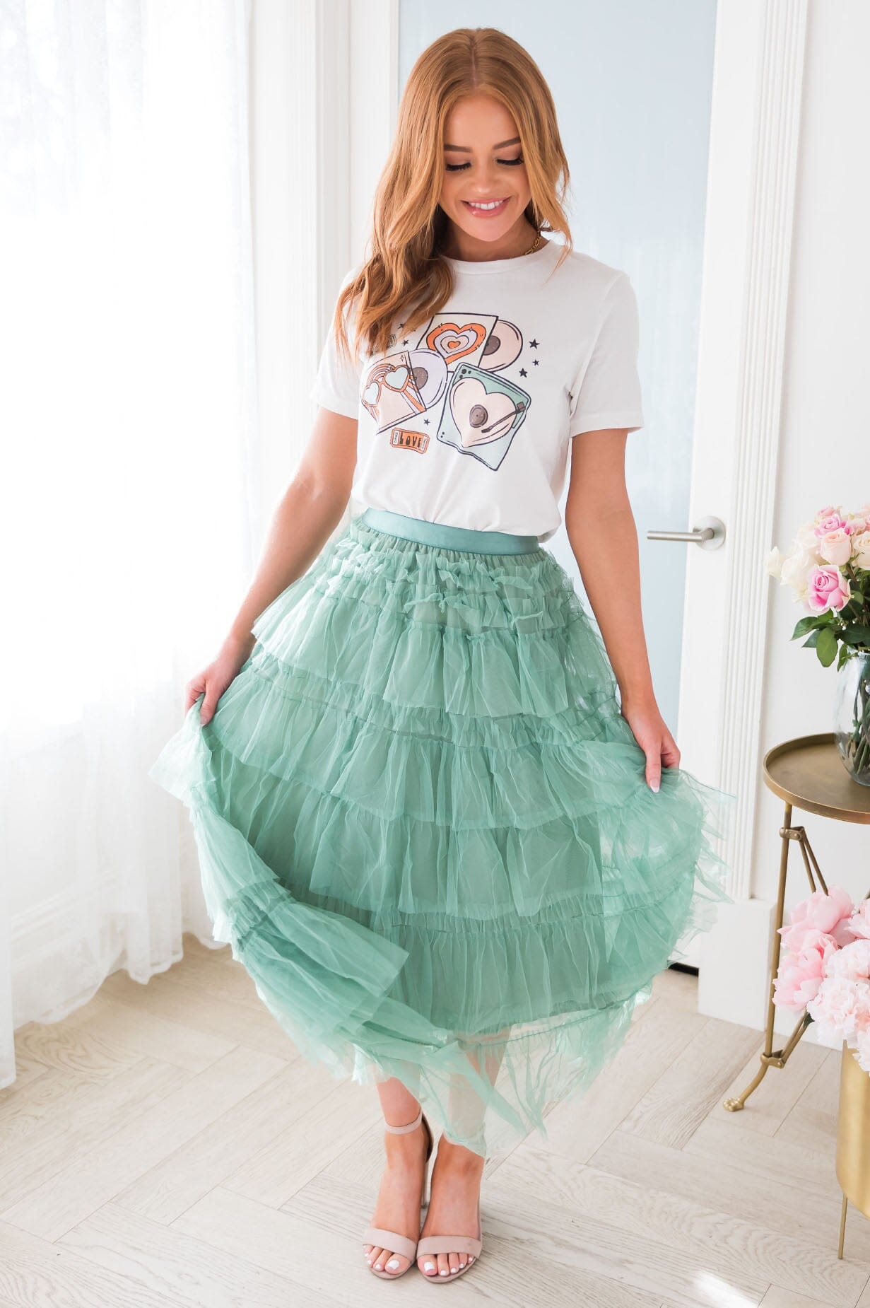 It's All About The Tiers Modest Tulle Skirt Skirts vendor-unknown