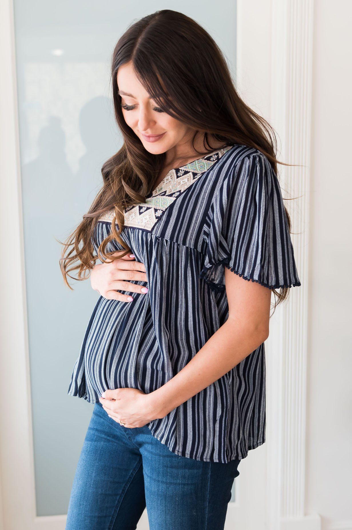 Eternal Love Embroidered Blouse Tops vendor-unknown