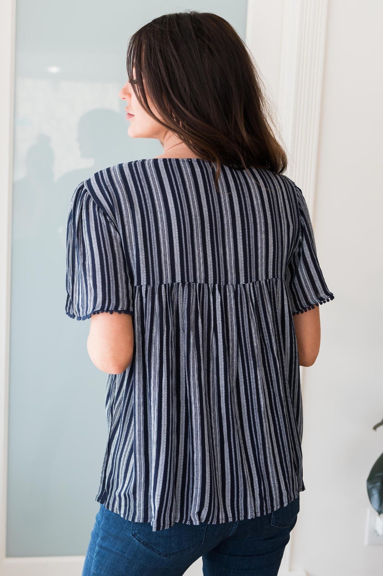 Eternal Love Embroidered Blouse Tops vendor-unknown