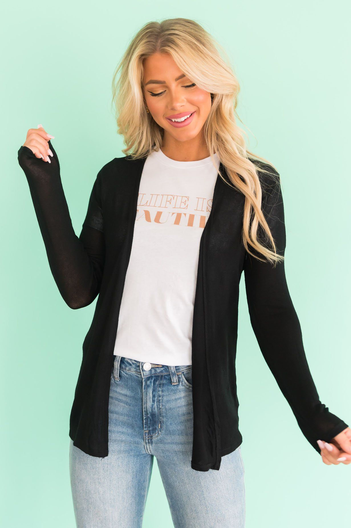 Summer Breeze Modest Cardigan Tops vendor-unknown