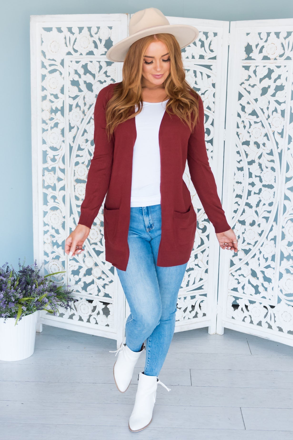 Keep Me Stylish Modest Front Pocket Cardigan Modest Dresses vendor-unknown