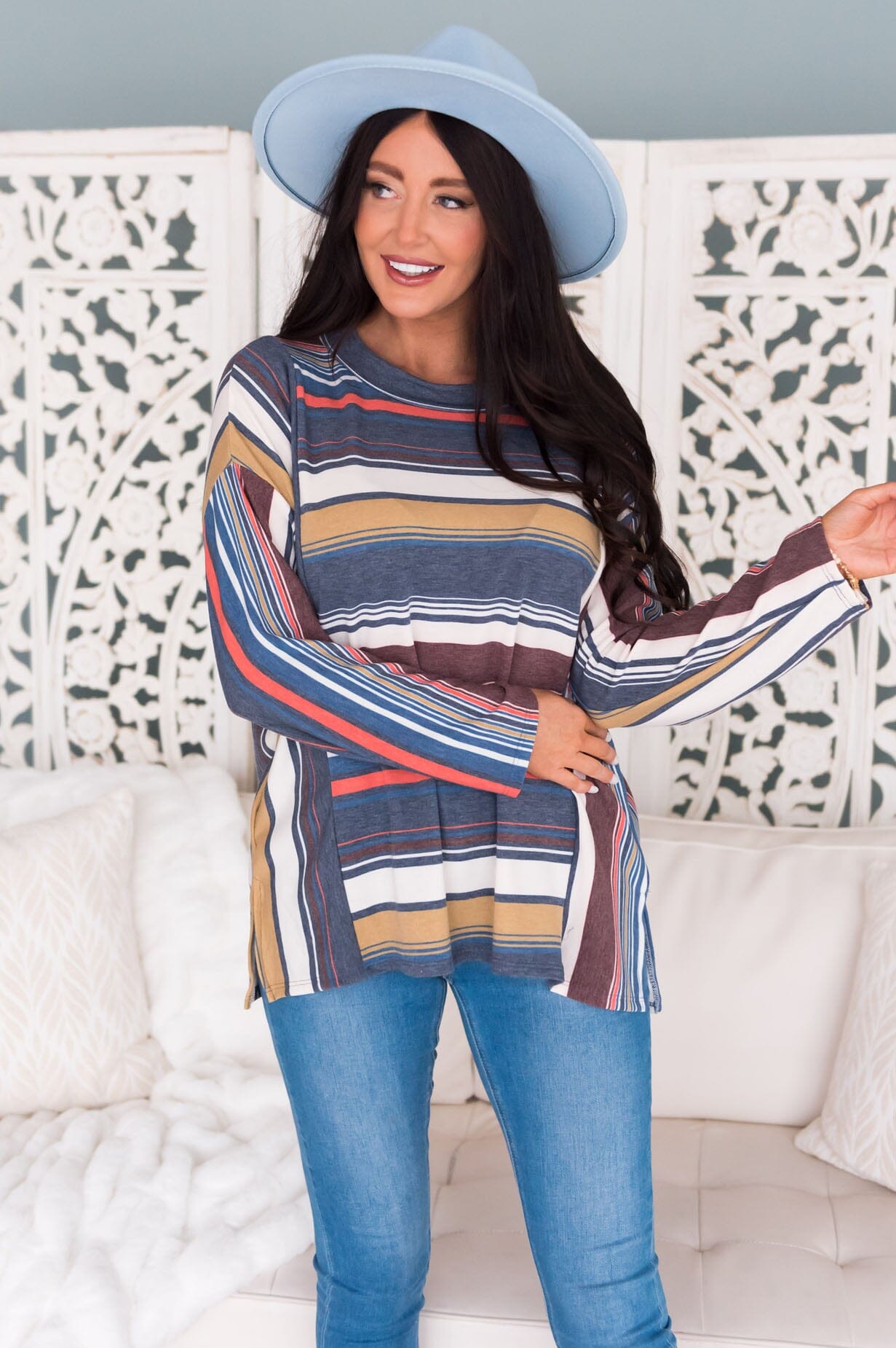 Wish Me Well Modest Blouse Tops vendor-unknown