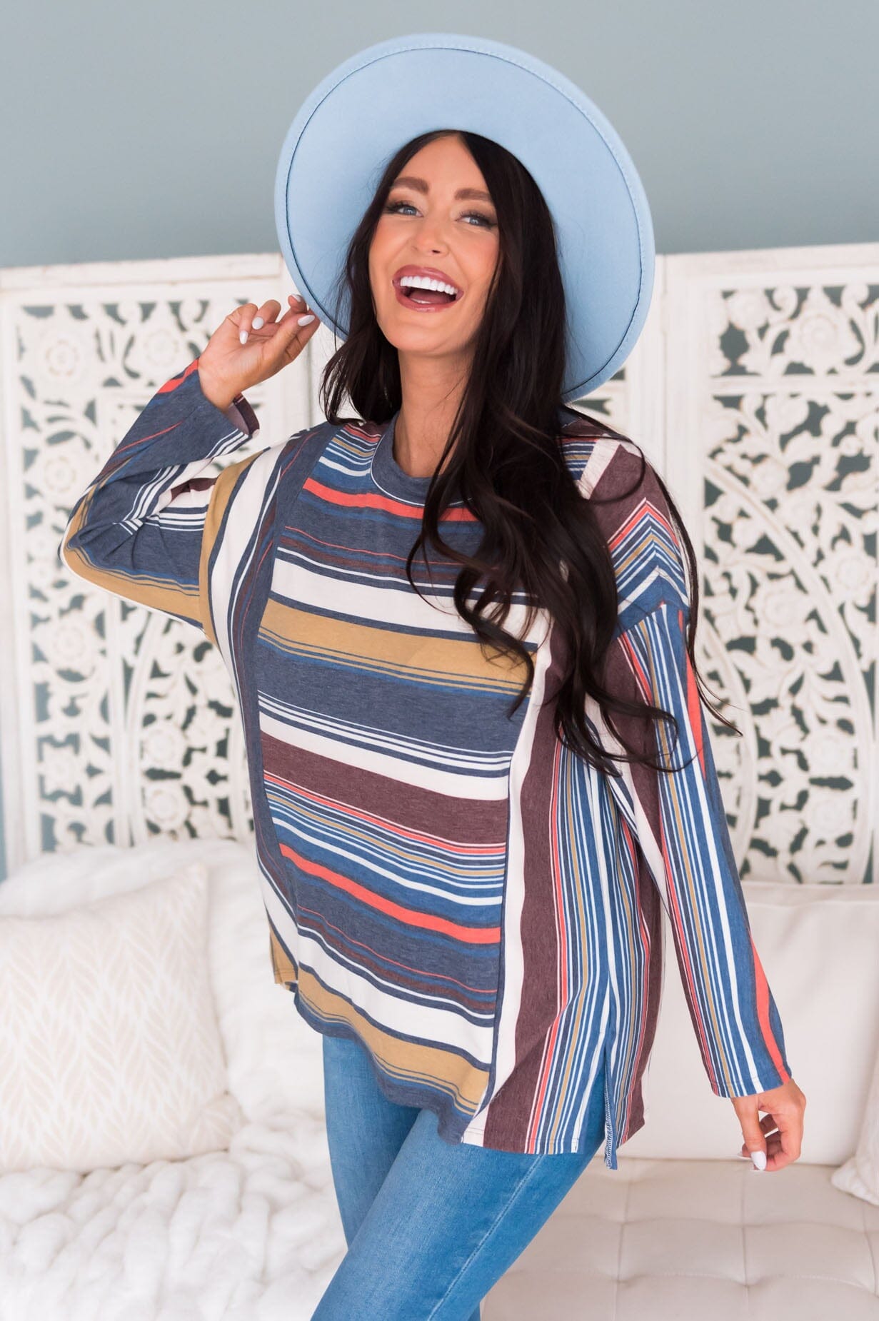 Wish Me Well Modest Blouse Tops vendor-unknown