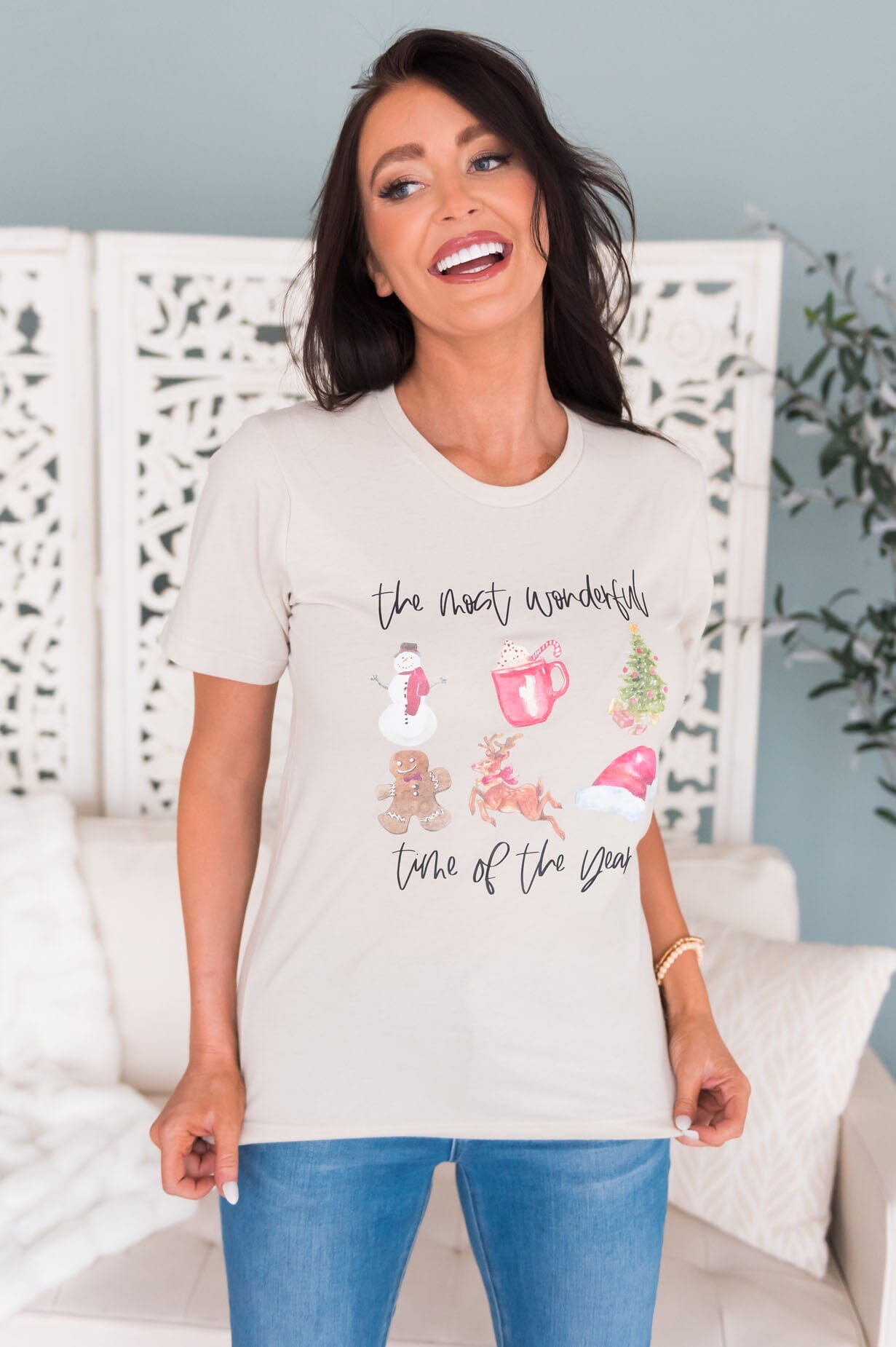 The Most Wonderful Time Modest Graphic Tee Modest Dresses vendor-unknown
