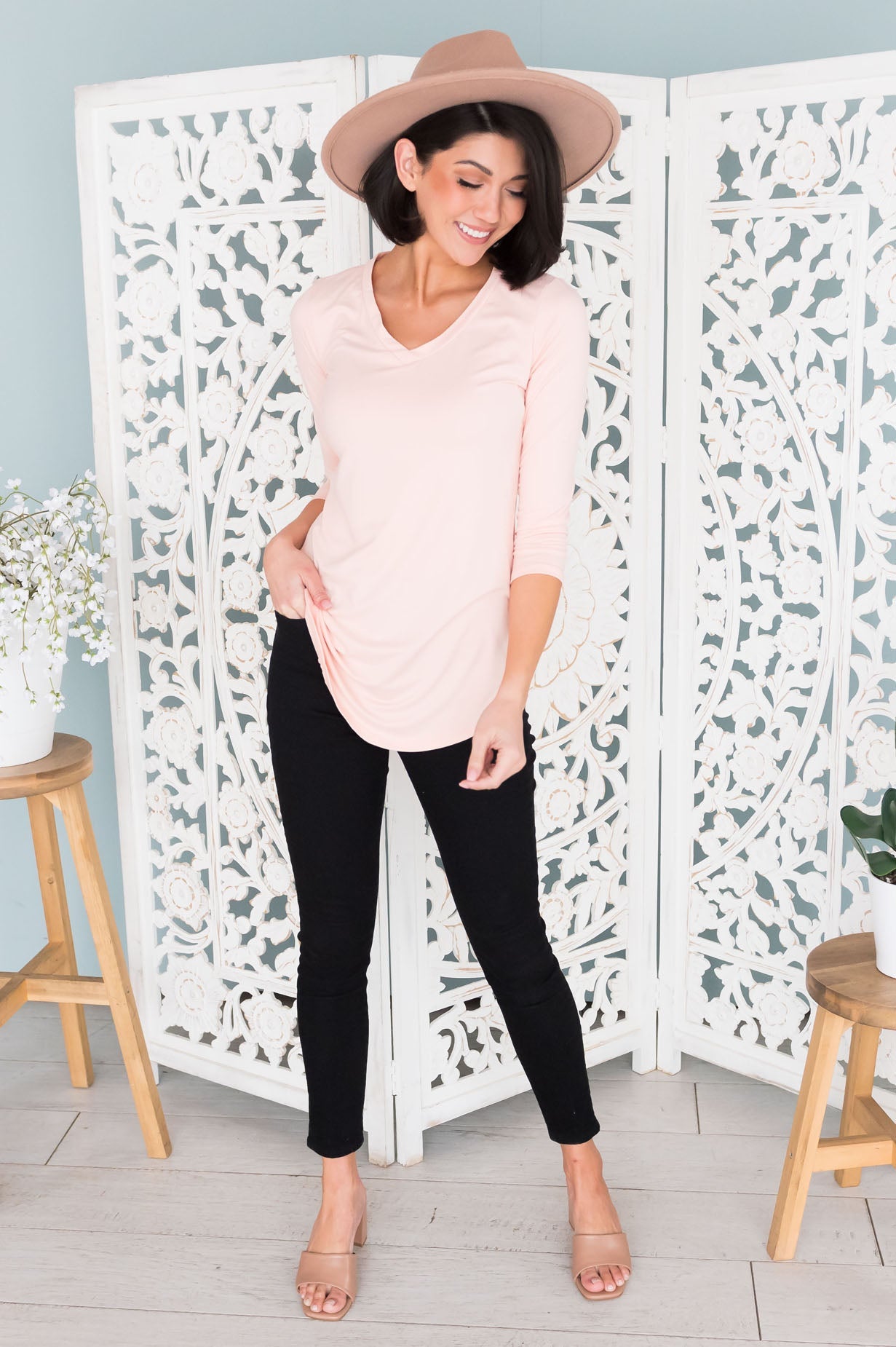 Casual Perfection Modest Blouse Tops vendor-unknown