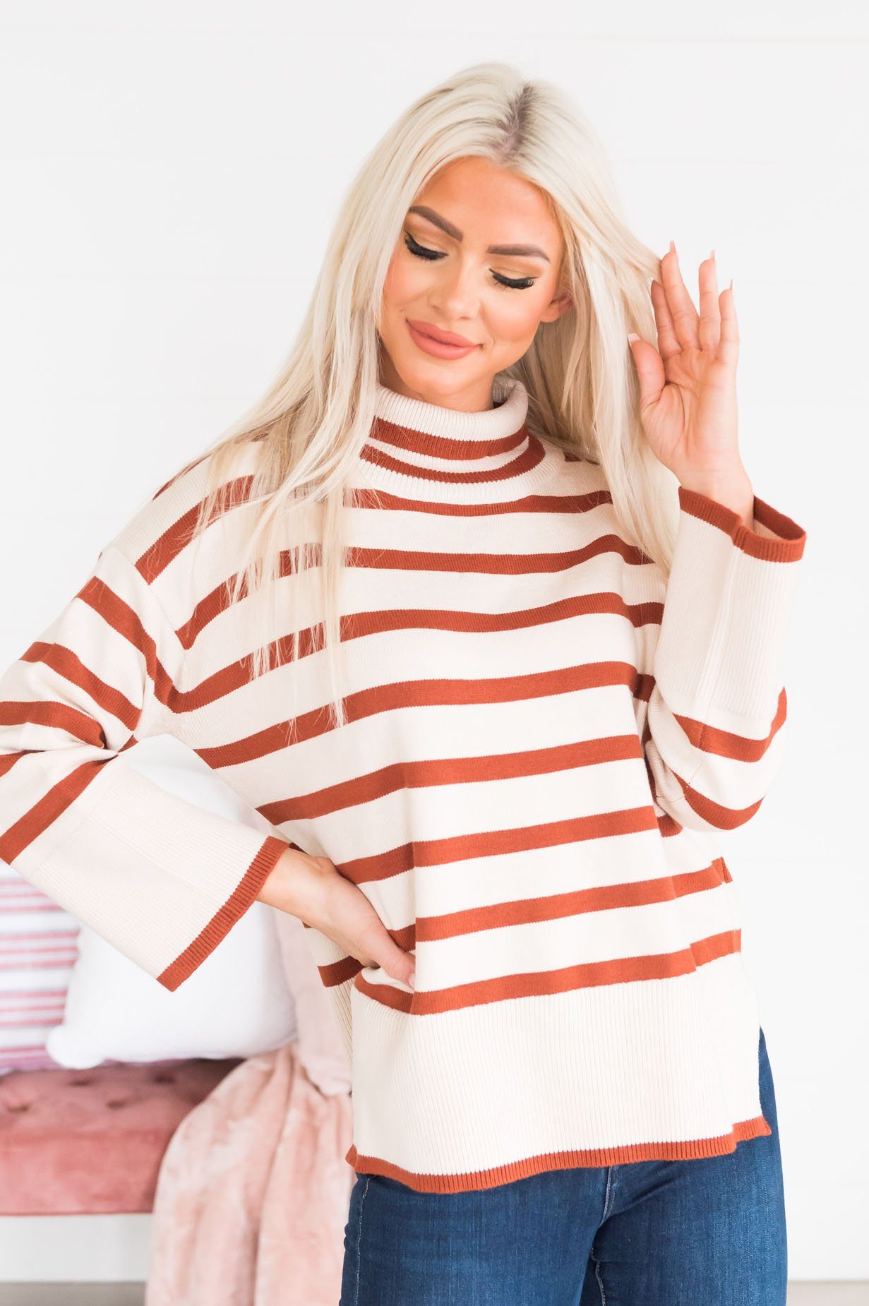 Your Sweetheart Modest Sweater Tops vendor-unknown