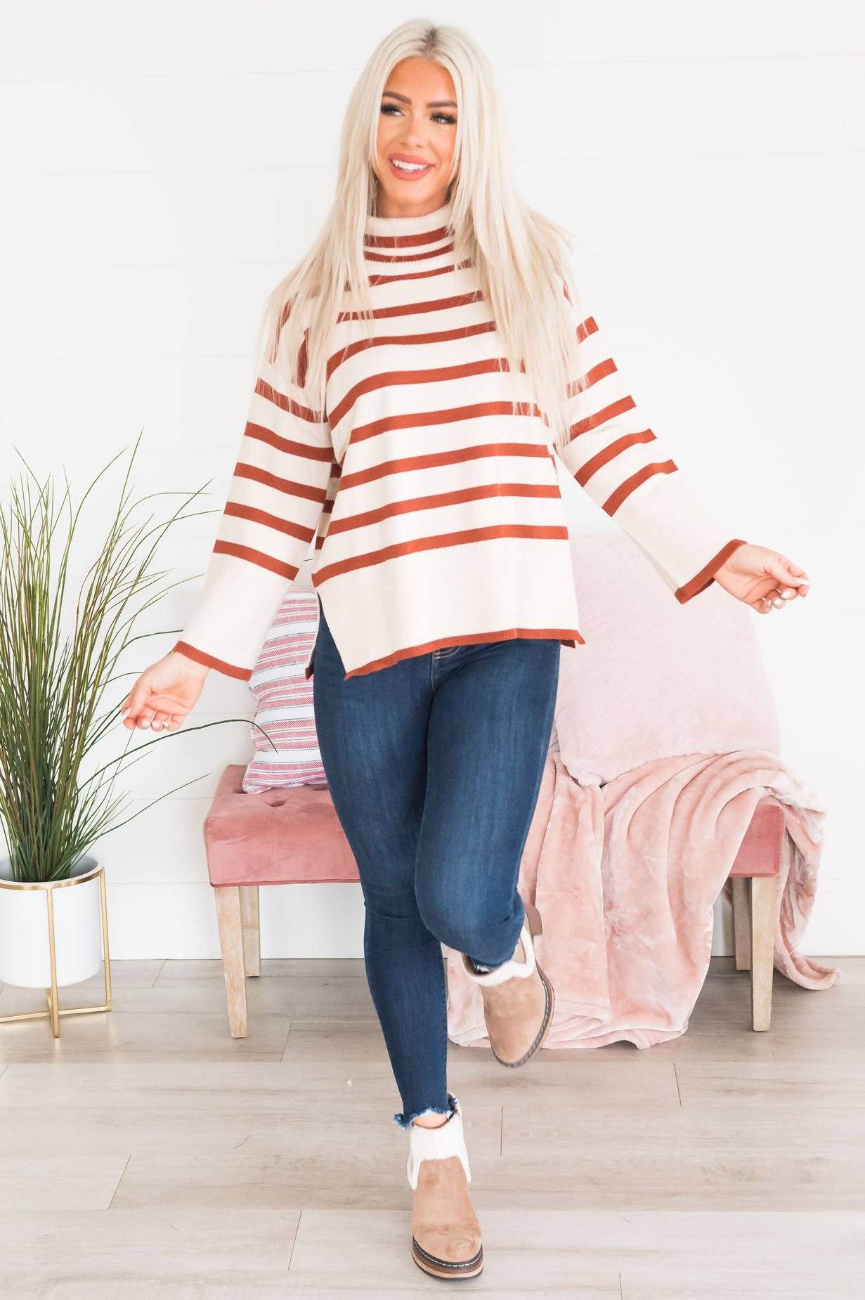 Your Sweetheart Modest Sweater Tops vendor-unknown