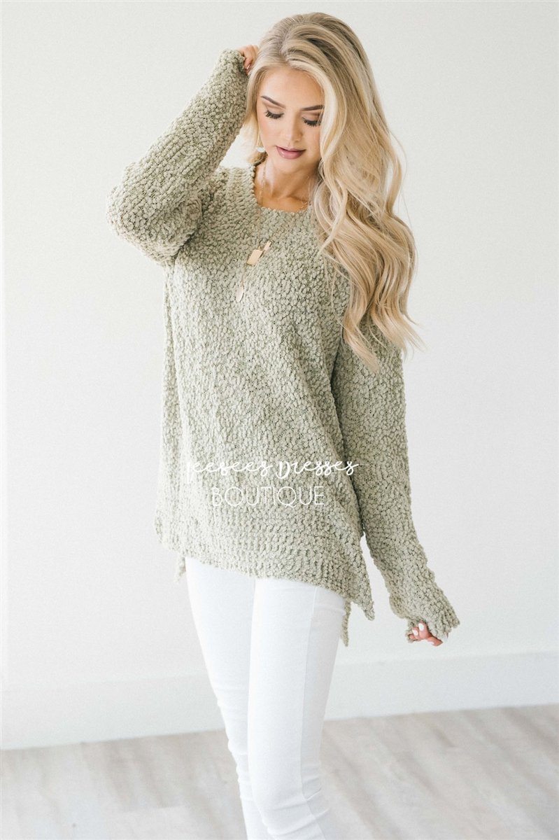 Cozy Fall Popcorn Pullover Round Neck Sweater Tops vendor-unknown