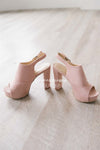 Suede Open Toe Heeled Sandals Accessories & Shoes vendor-unknown Pink 5.5