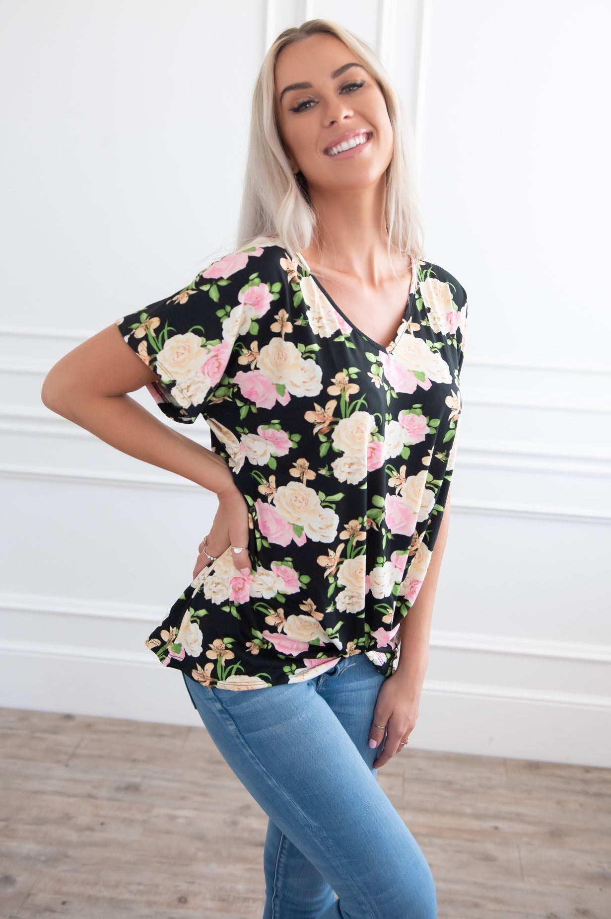 Obsessed At First Sight Modest Top Tops vendor-unknown