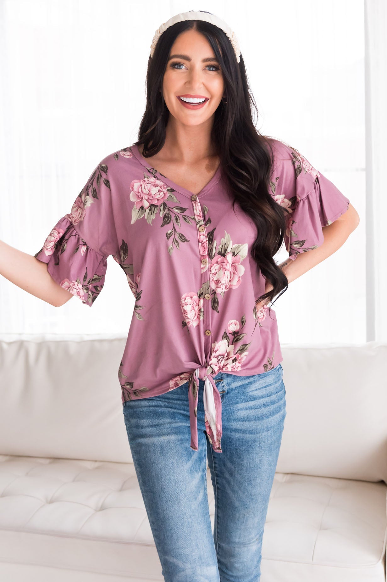 Floral Cutie Modest Top Modest Dresses vendor-unknown