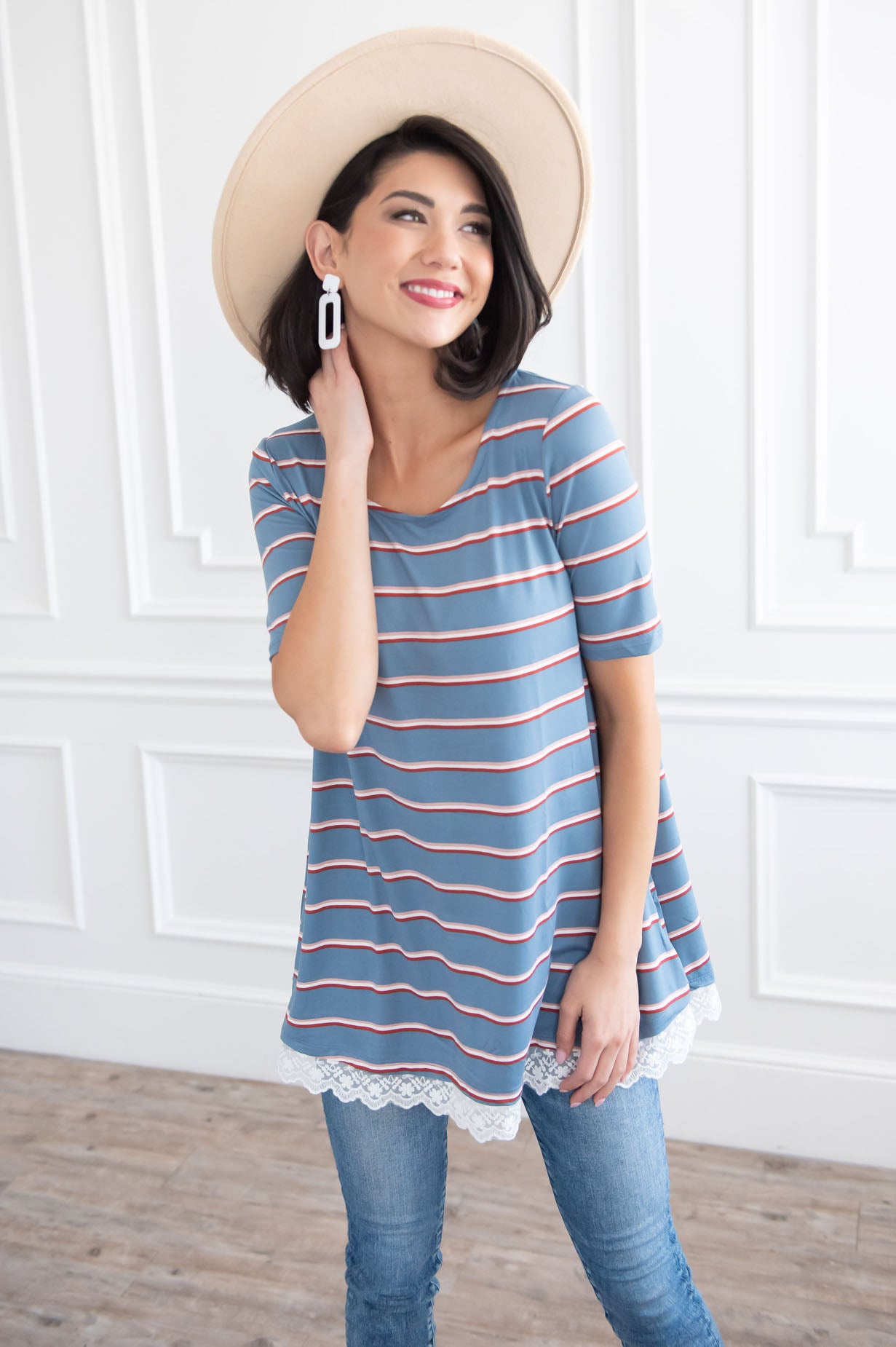 Isn't She Lovely Modest Top Tops vendor-unknown