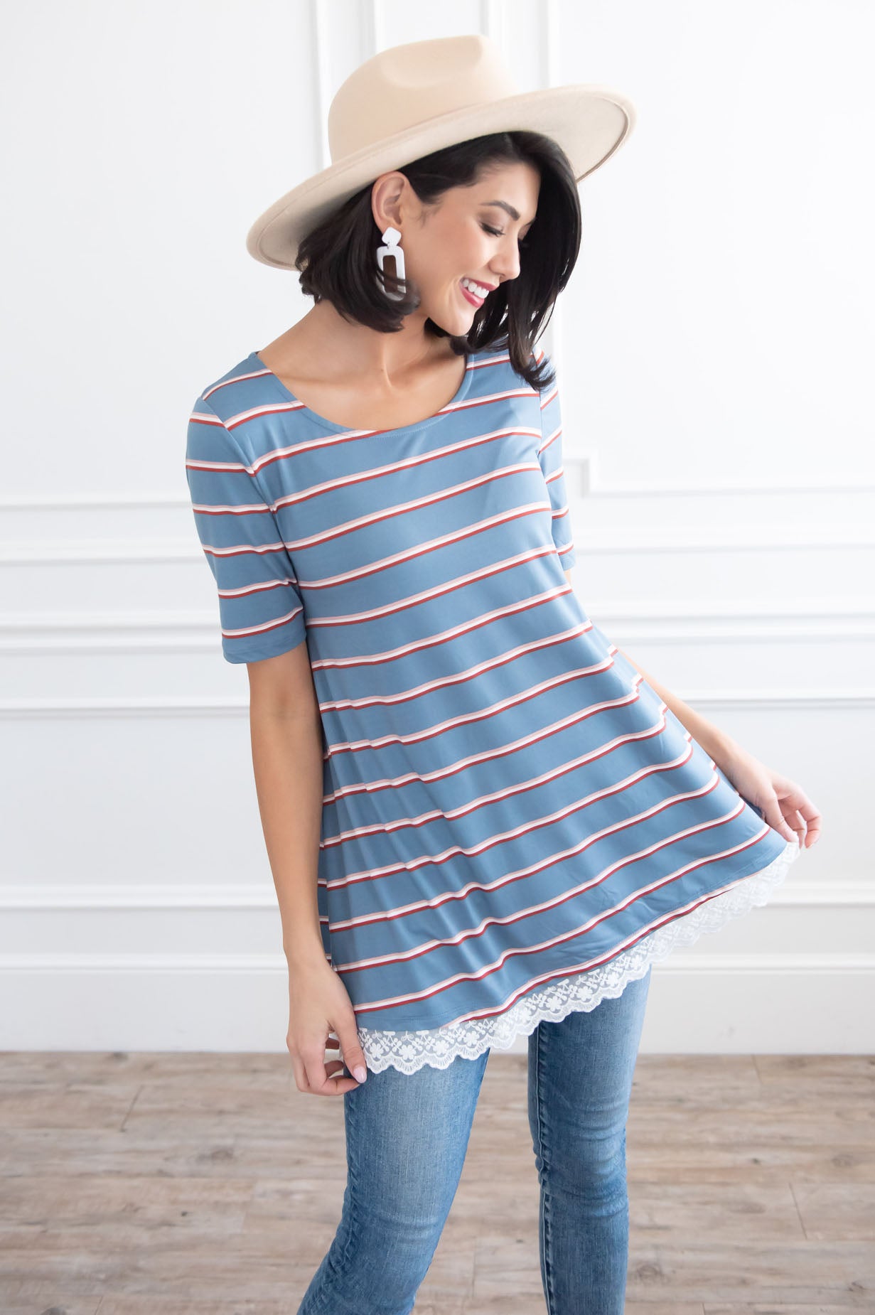 Isn't She Lovely Modest Top Tops vendor-unknown