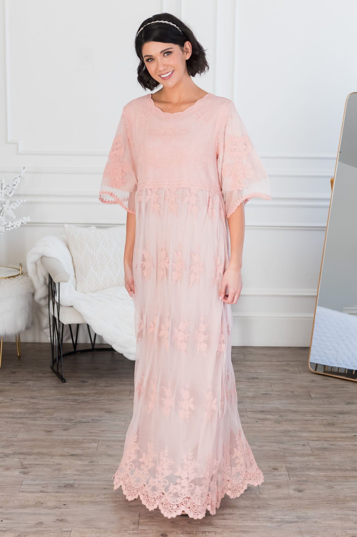 The Gracie Boho Lace Maxi Dress Modest Dresses vendor-unknown