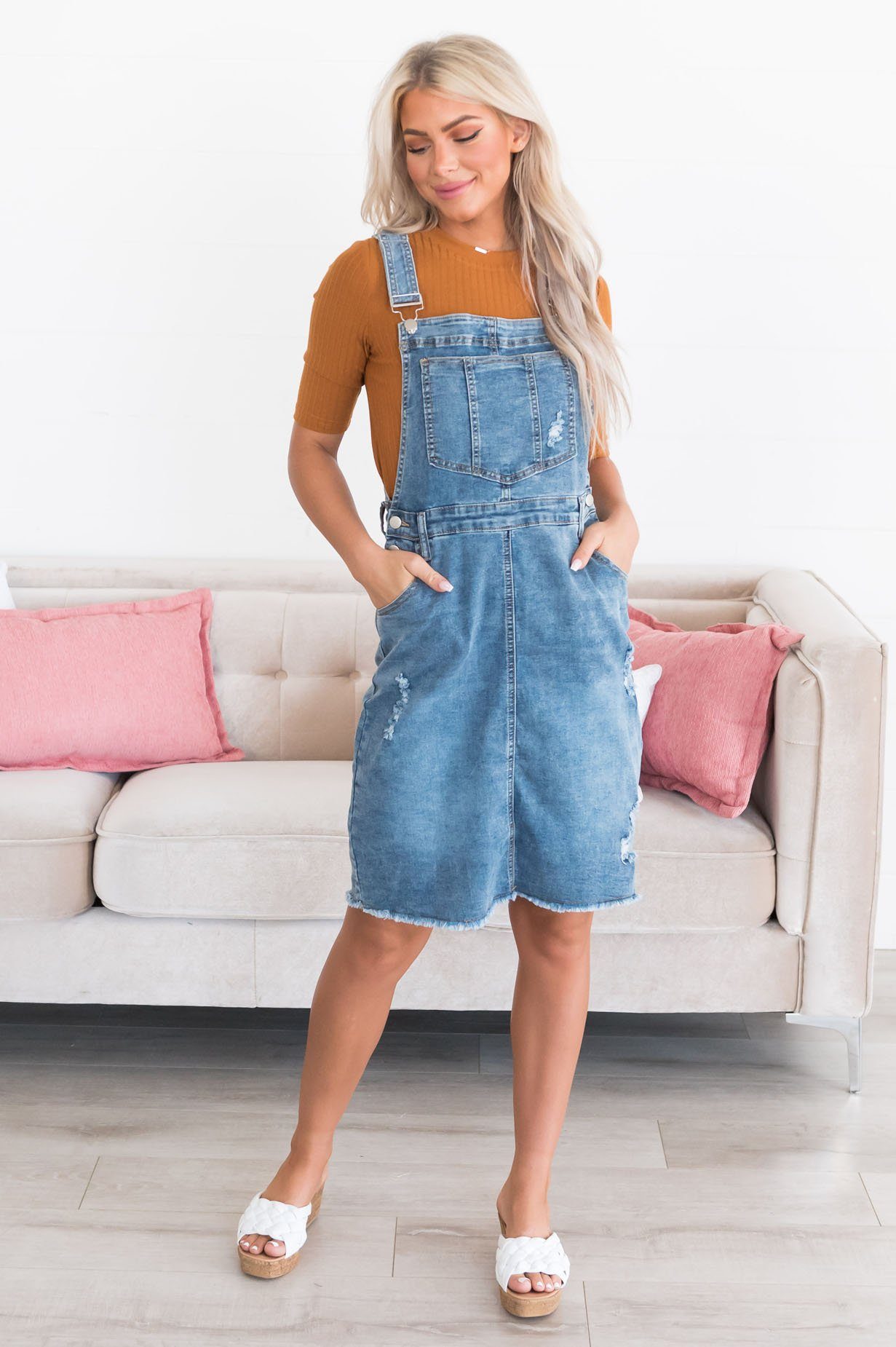 The Layla Modest Overall Dress Modest Dresses vendor-unknown