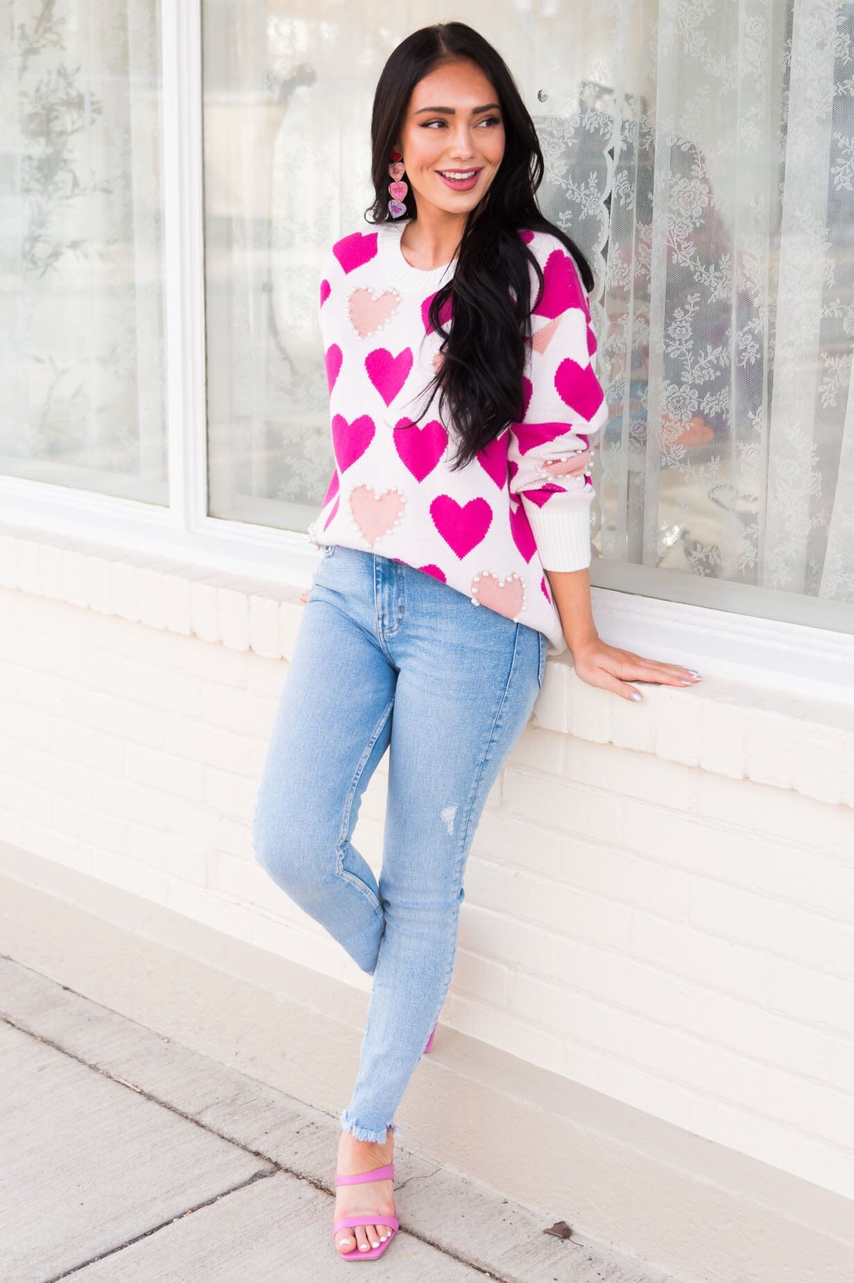 I Heart Pearls Modest Sweater Modest Dresses vendor-unknown