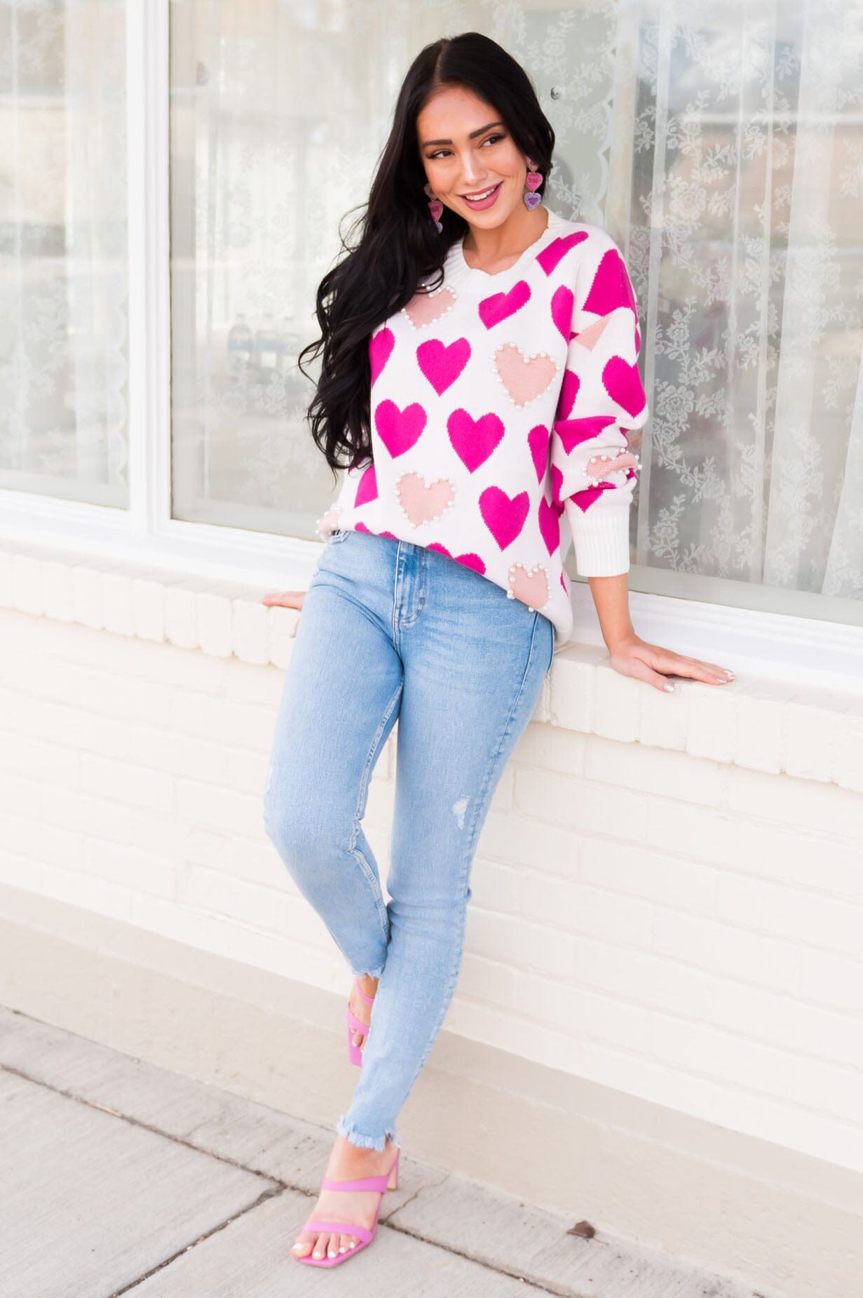 I Heart Pearls Modest Sweater Modest Dresses vendor-unknown