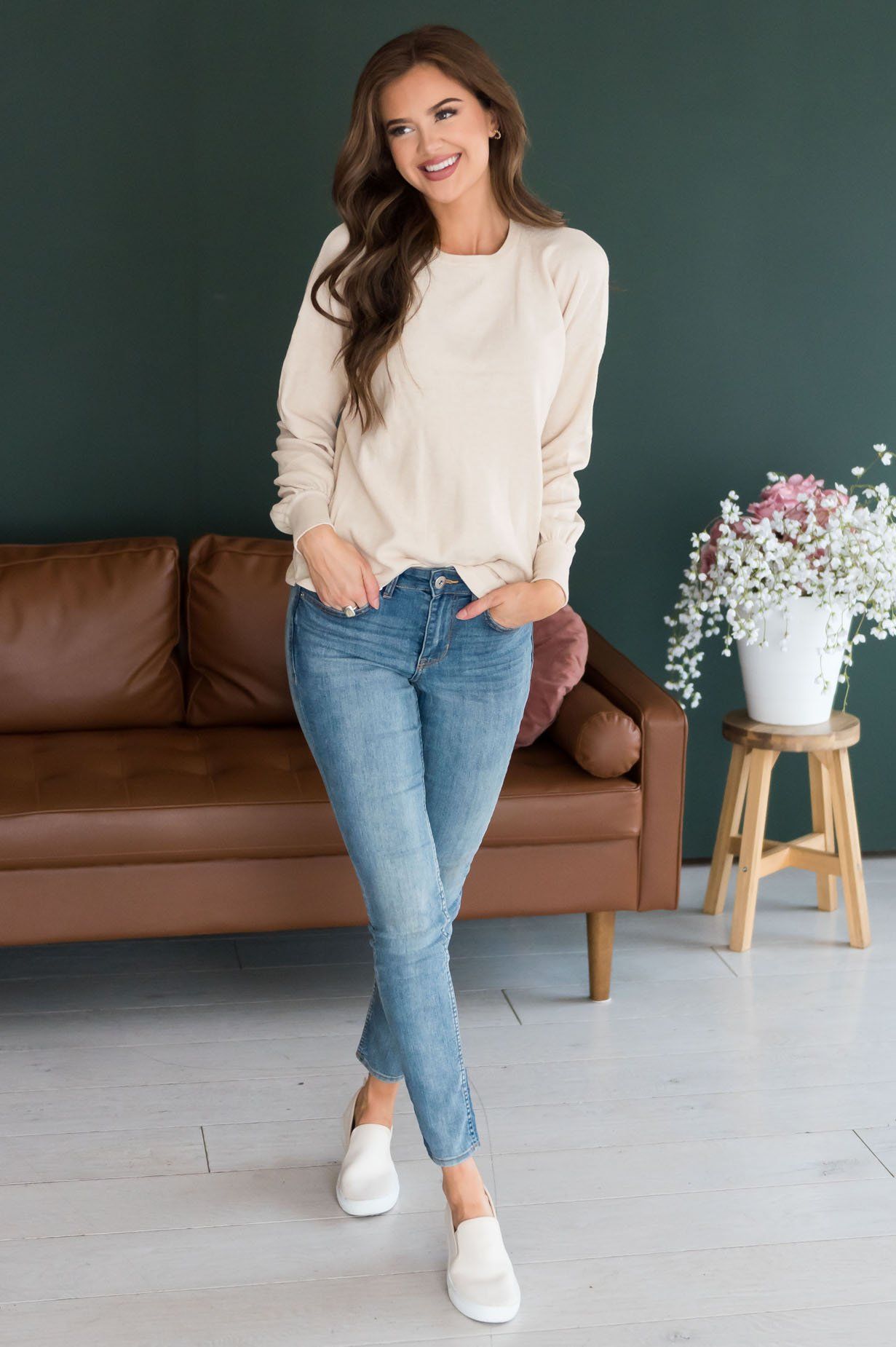 Fall In Line Modest Thermal Sweater Tops vendor-unknown