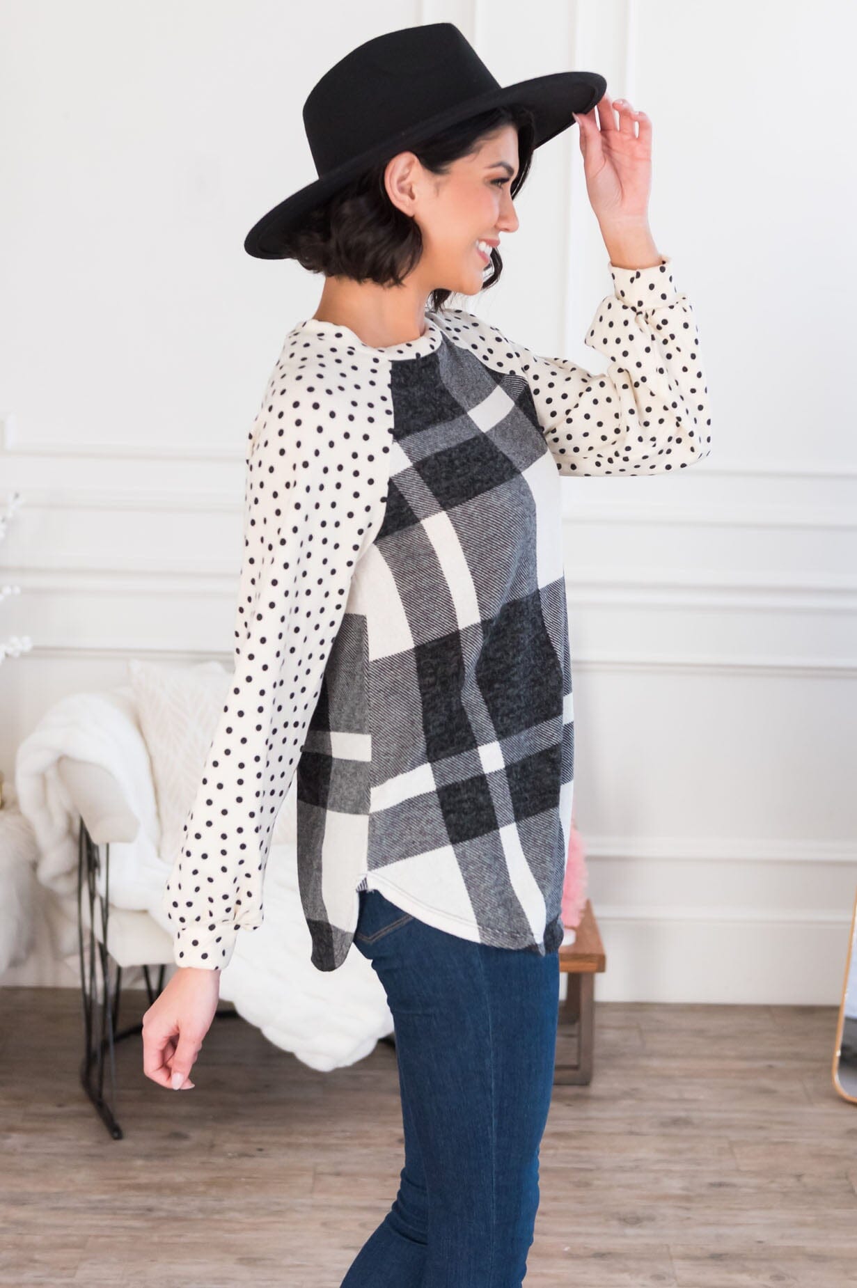 Falling For Plaid Modest Top NeeSee's Dresses