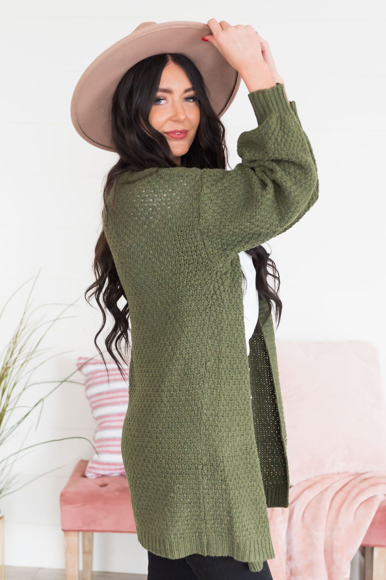 Simply Sophisticated Modest Cardigan Tops vendor-unknown