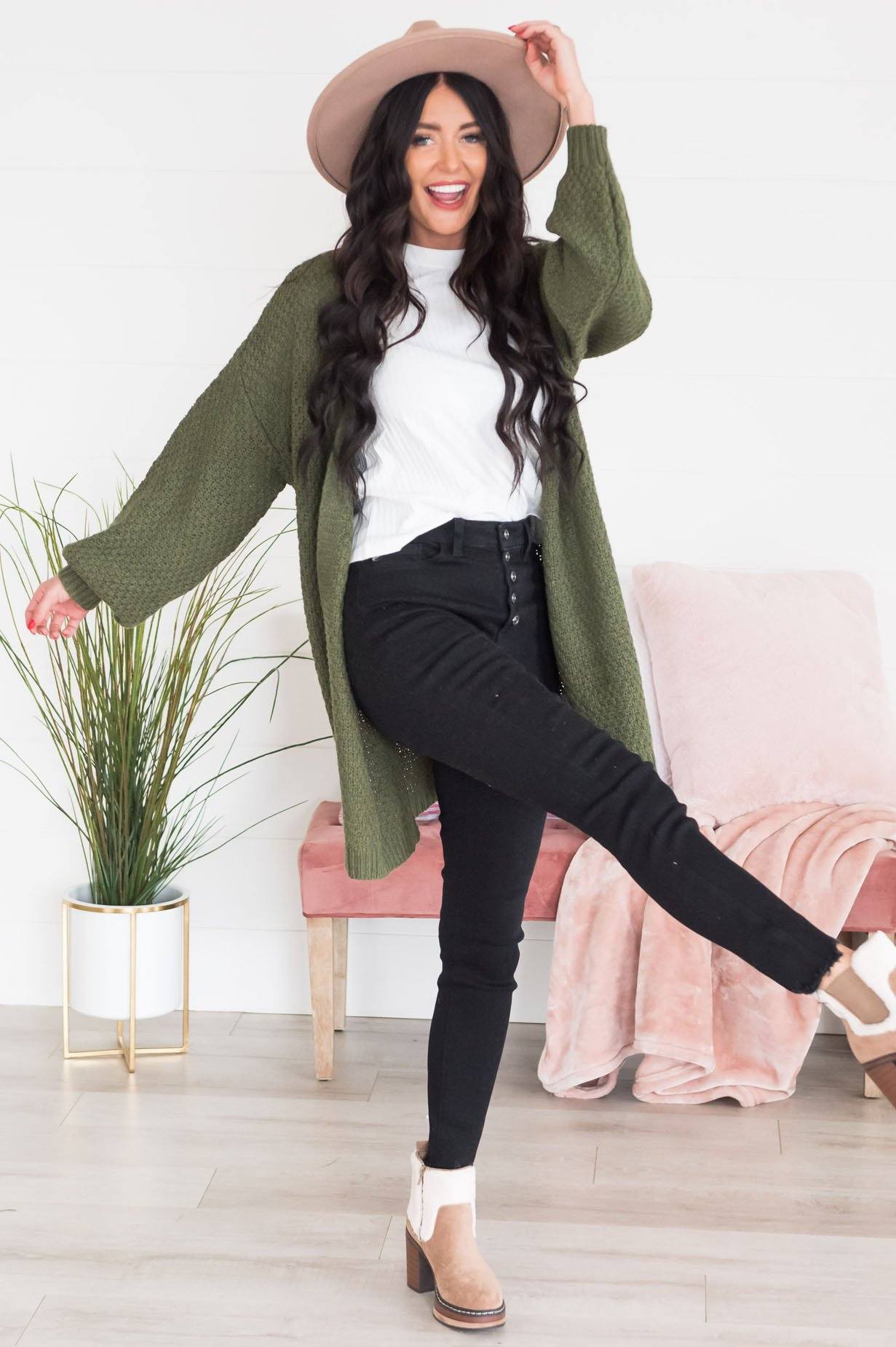 Simply Sophisticated Modest Cardigan Tops vendor-unknown