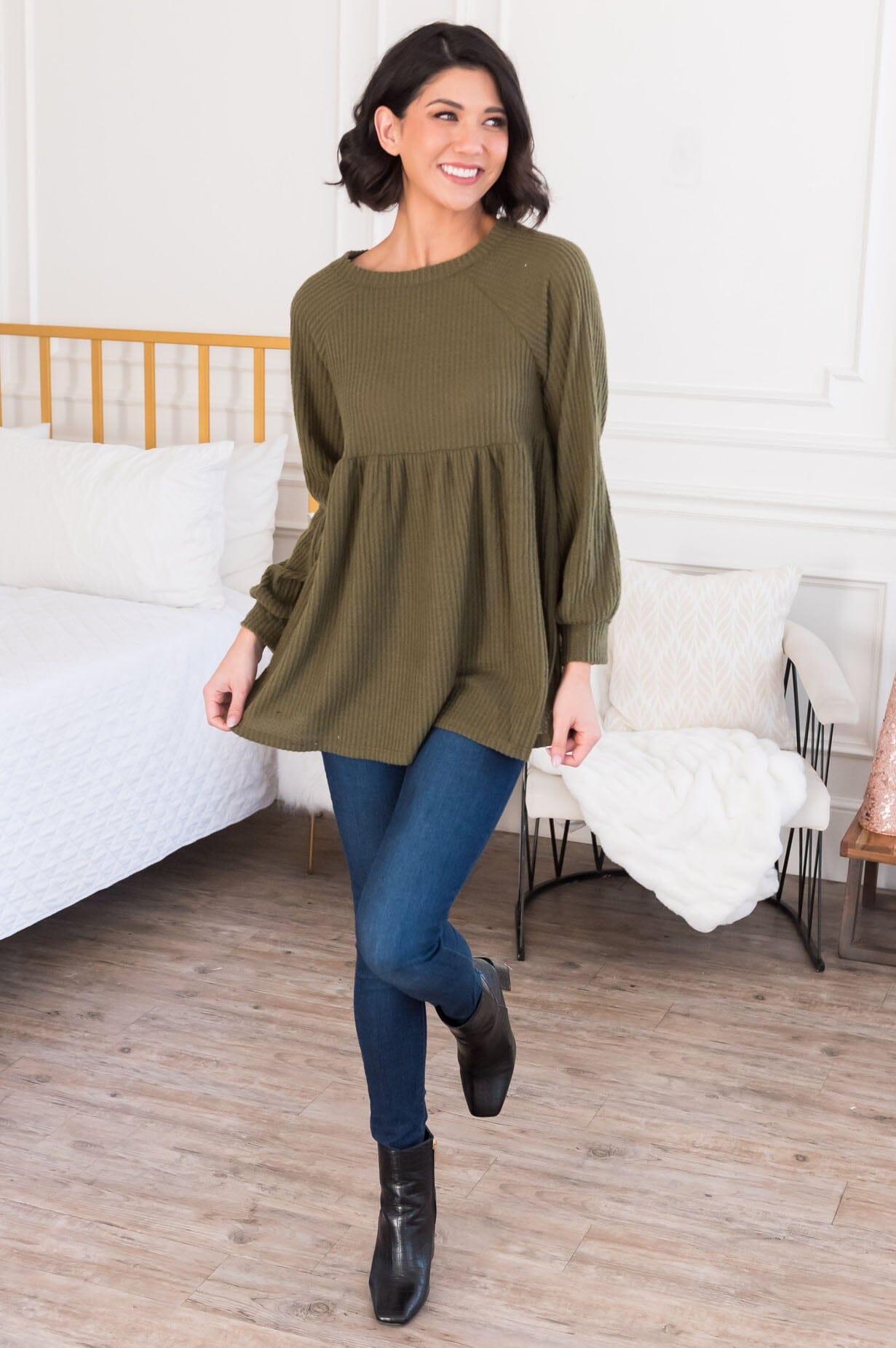 She's So Classy Modest Babydoll Top NeeSee's Dresses