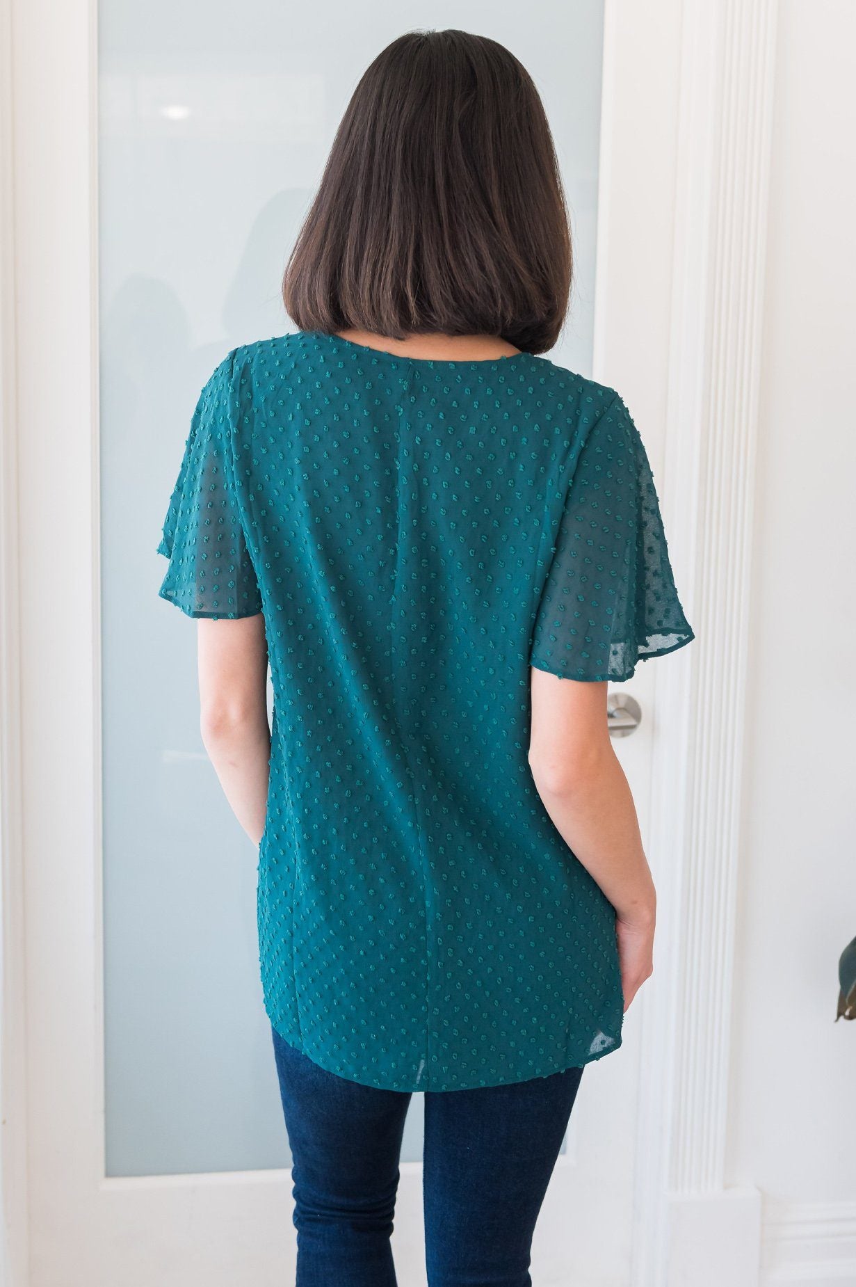 Gorgeous Swiss Dot Blouse Tops vendor-unknown