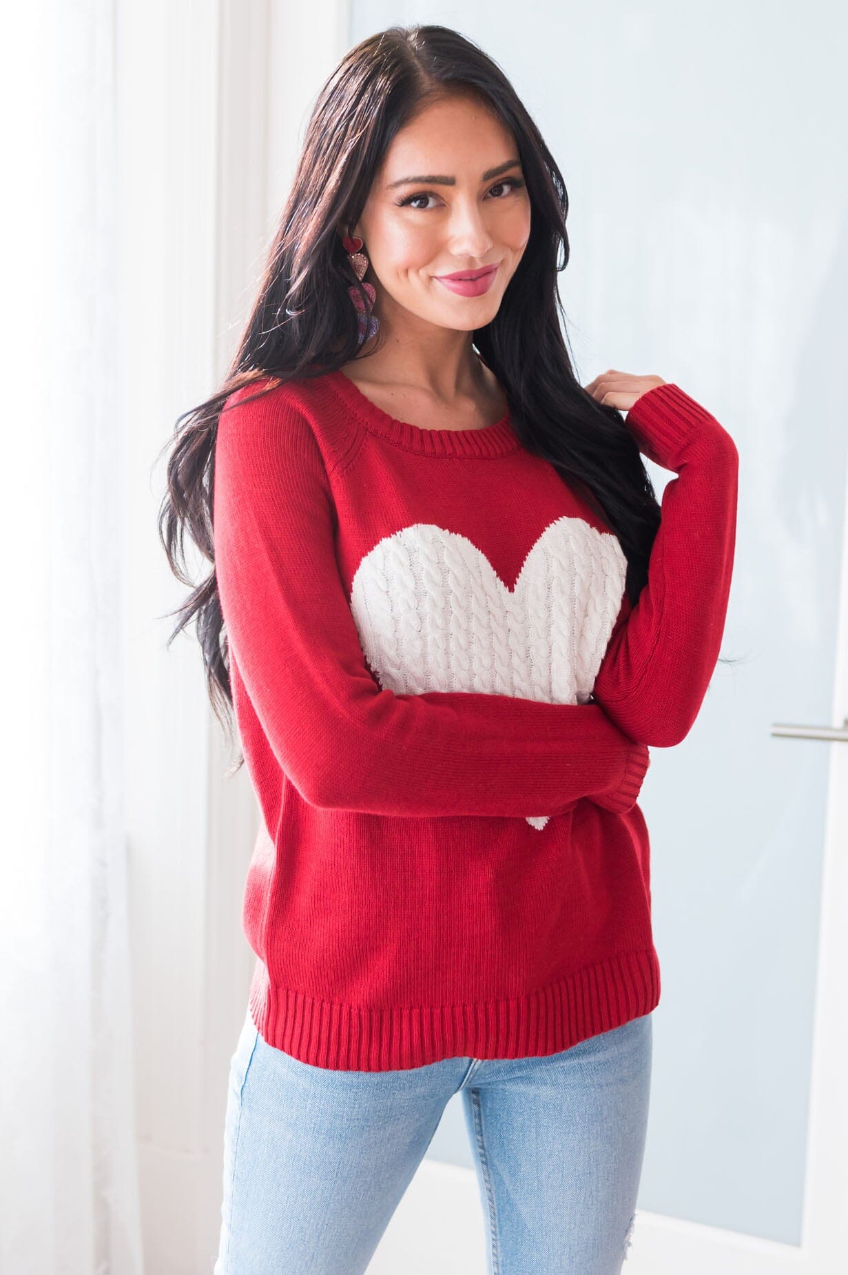 I Heart You Modest Sweater Modest Dresses vendor-unknown