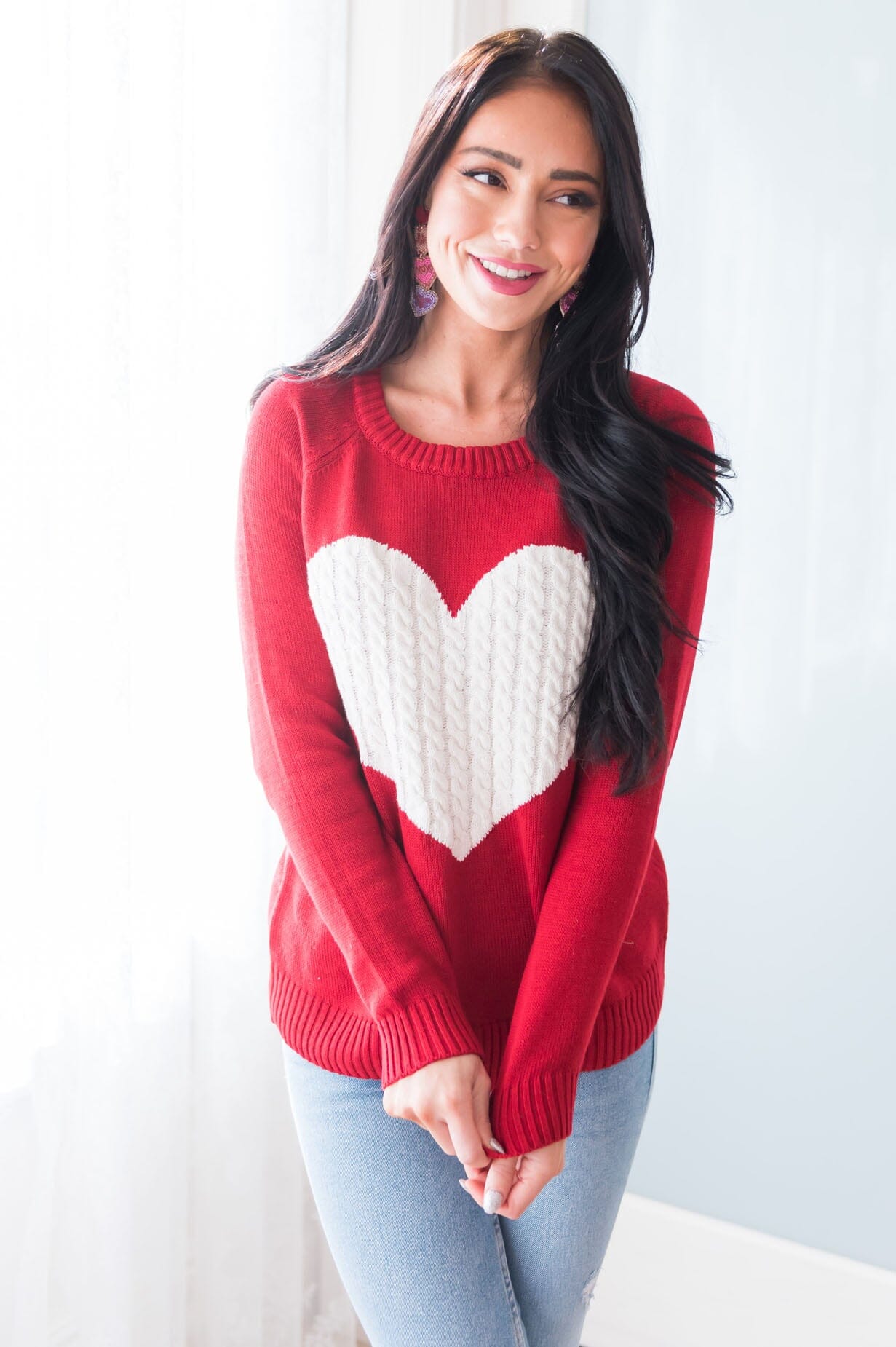 I Heart You Modest Sweater Modest Dresses vendor-unknown