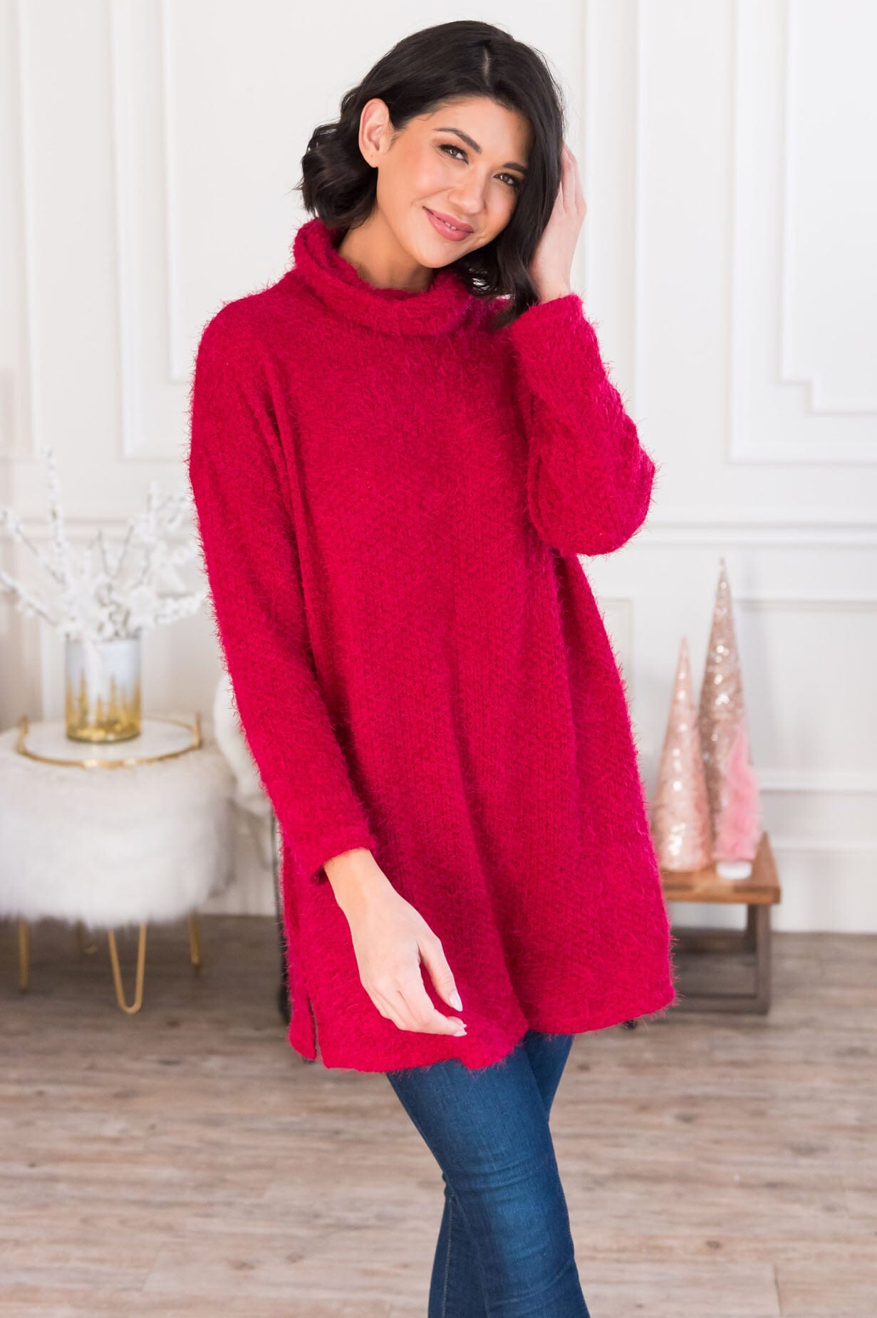 Falling For Chenille Modest Sweater NeeSee's Dresses