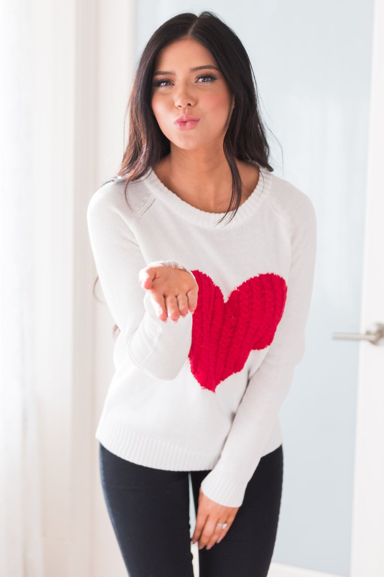 I Heart You Modest Sweater Modest Dresses vendor-unknown