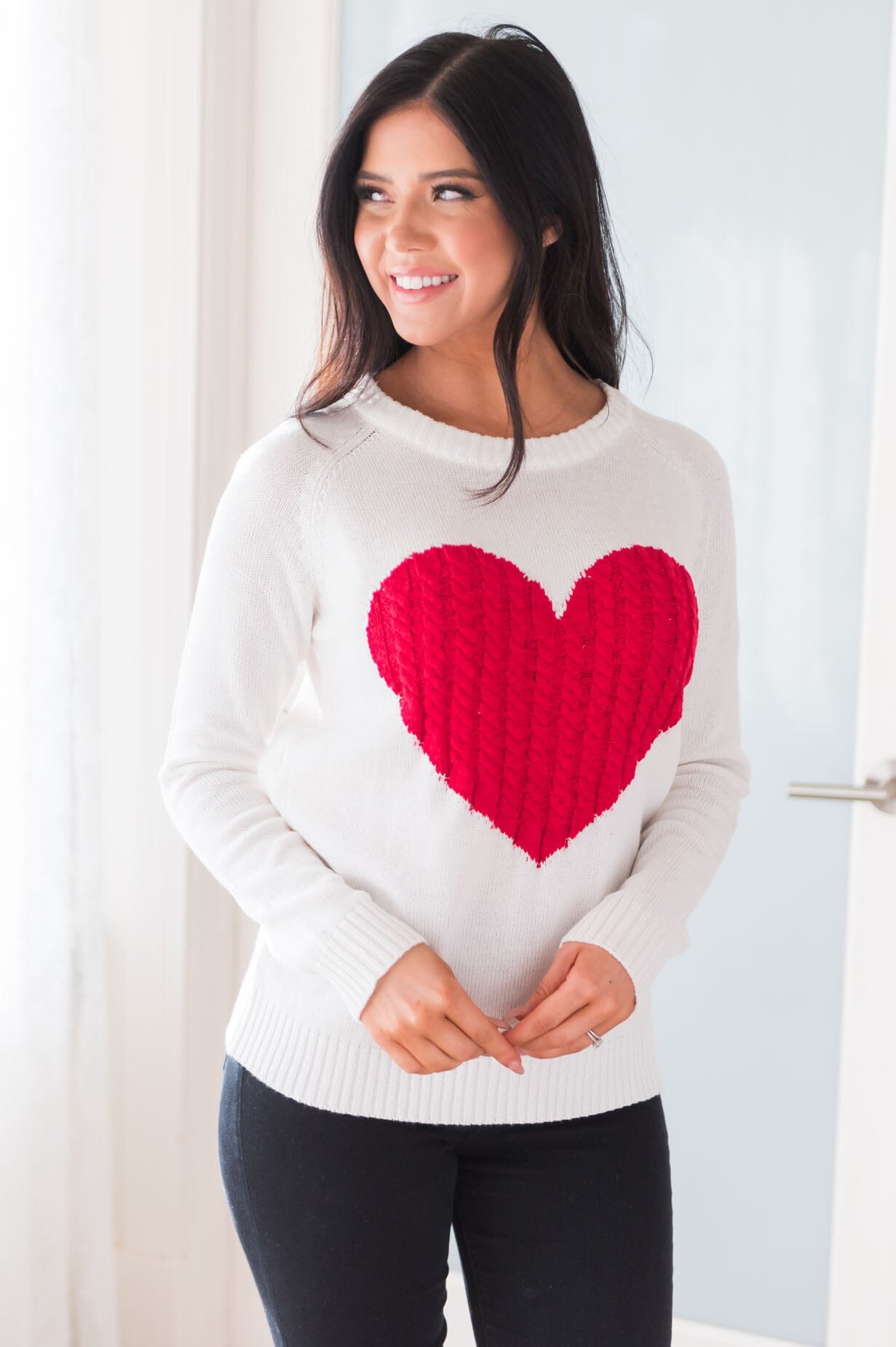 I Heart You Modest Sweater Modest Dresses vendor-unknown