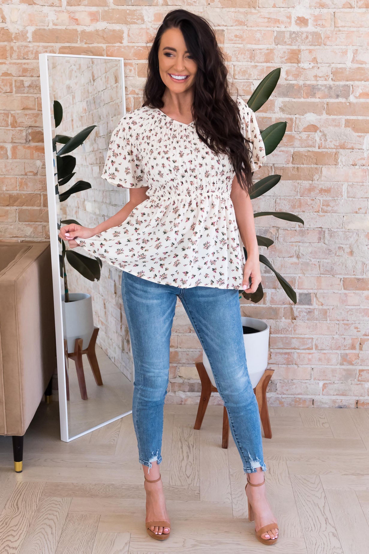 Midnight Blues Modest Blouse Tops vendor-unknown